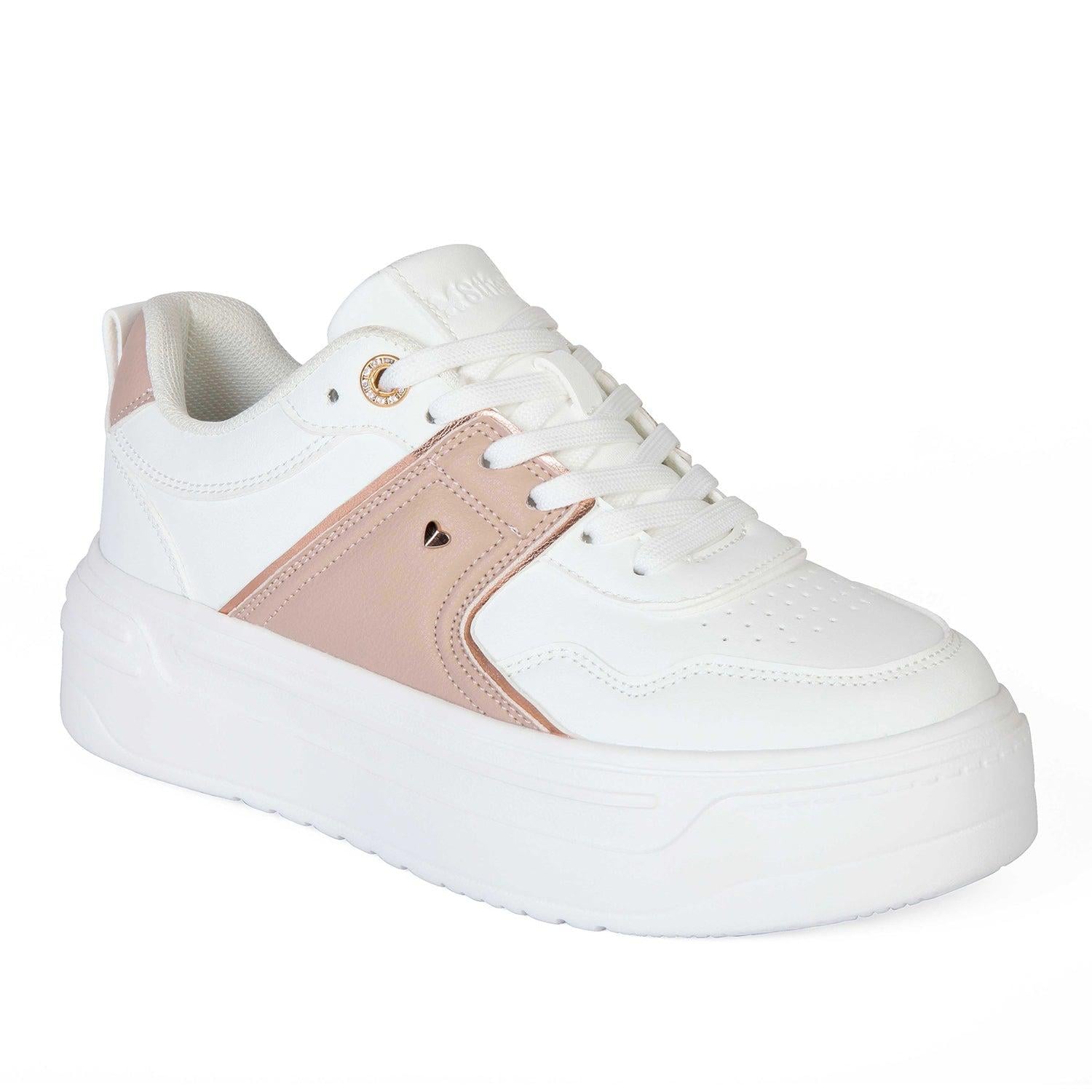 ZAPATILLA MUJER STHEF CASUAL WHITE/PINK 7979 - 1