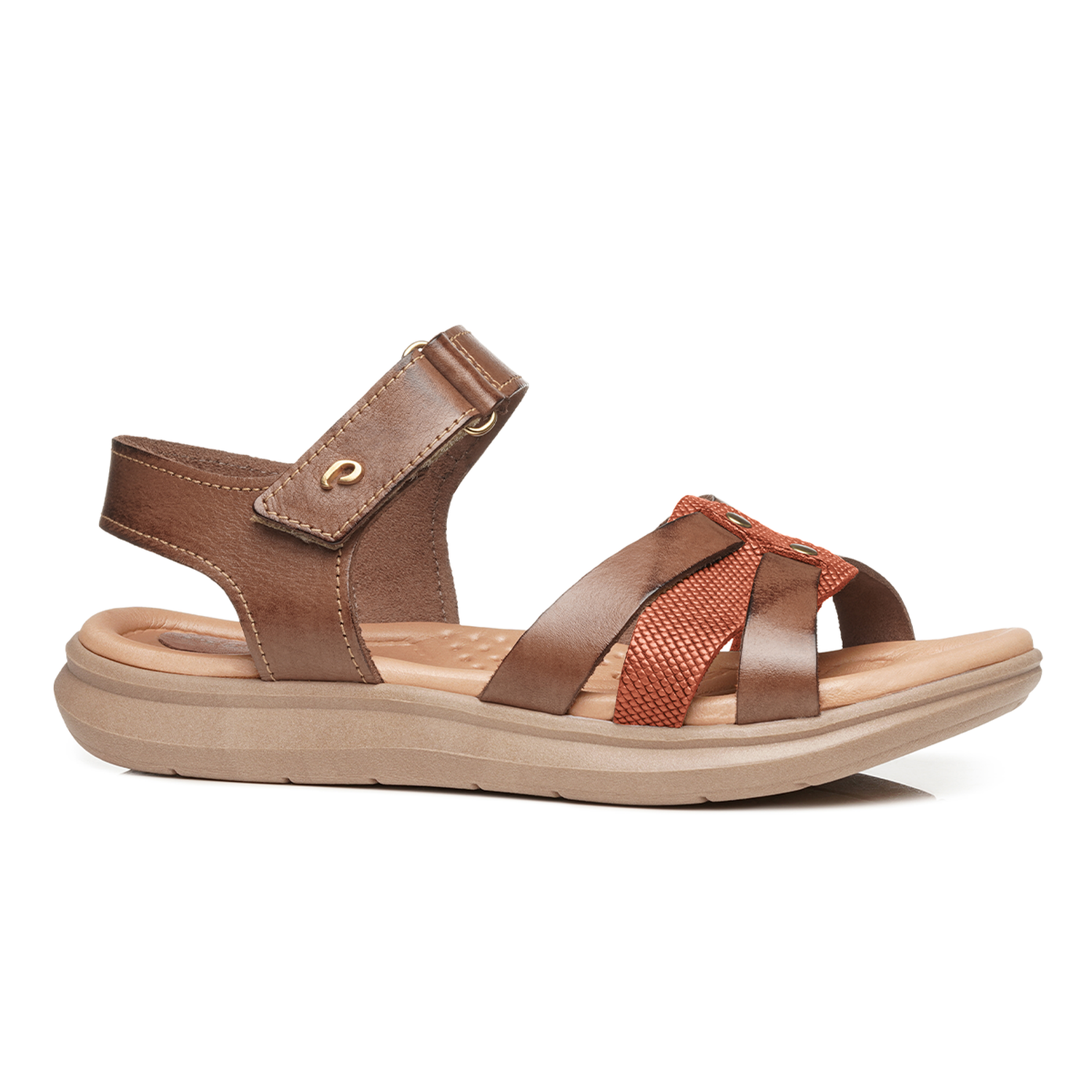 SANDALIA MUJER PEGADA CASUAL TERRACOTA 232818-04 MARRÓN 1144247 - 1