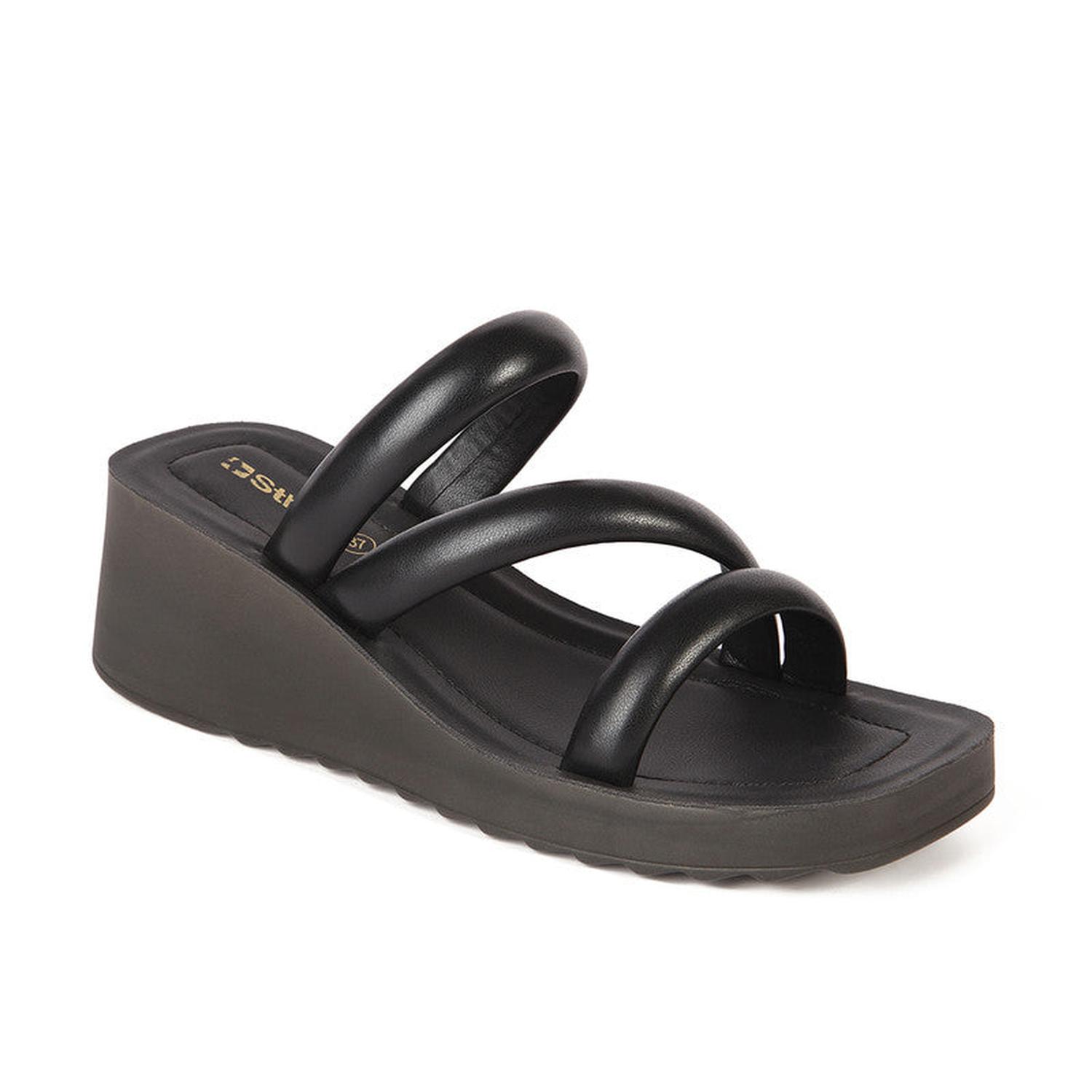 SANDALIA MUJER STHEF CASUAL NEGRO 7843 - 1