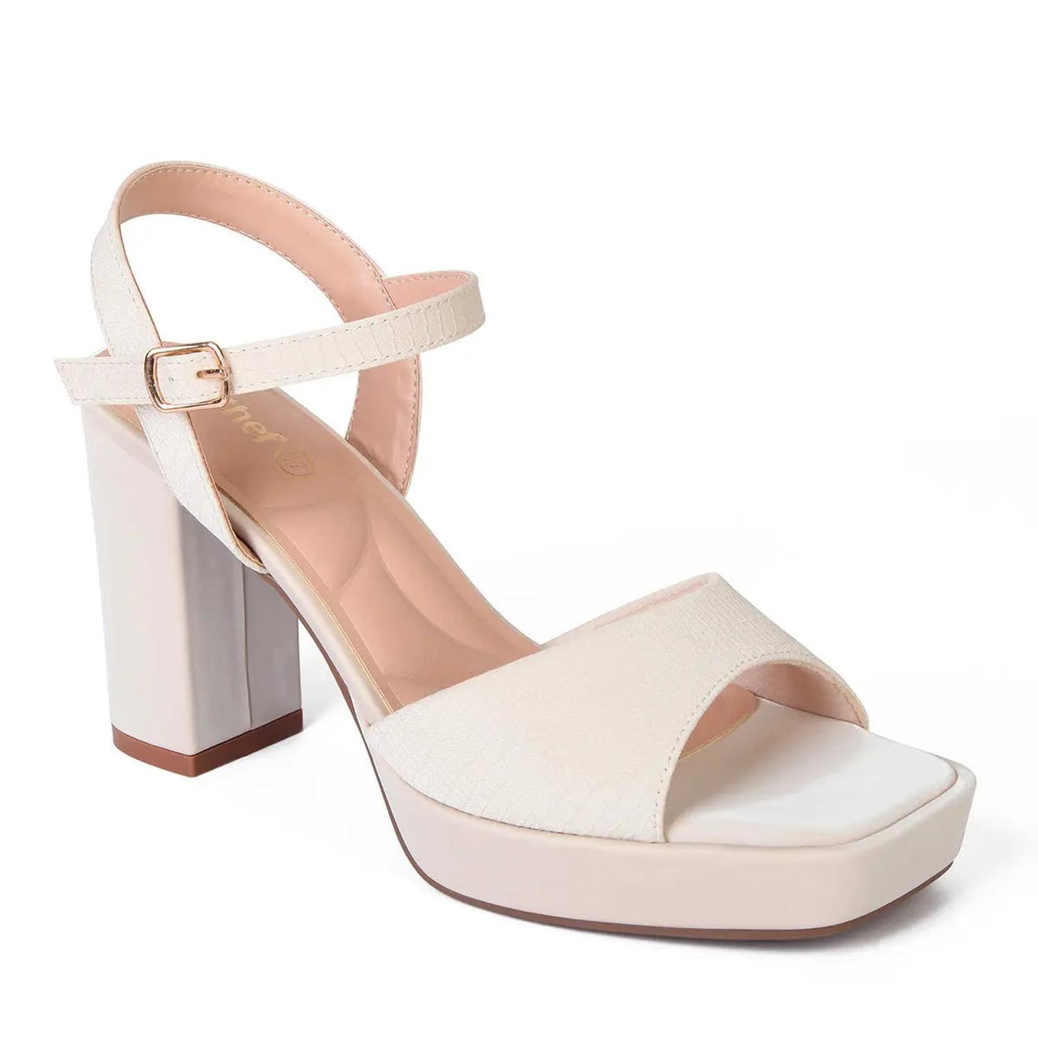 SANDALIA MUJER STHEF VESTIR OFF WHITE 8025 - 1
