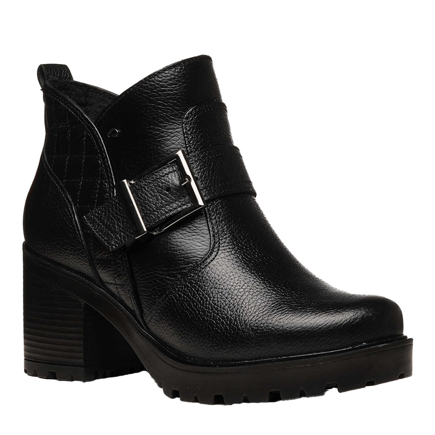 BOTIN MUJER PEGADA CUERO VESTIR PRETO 282604-04 - 1