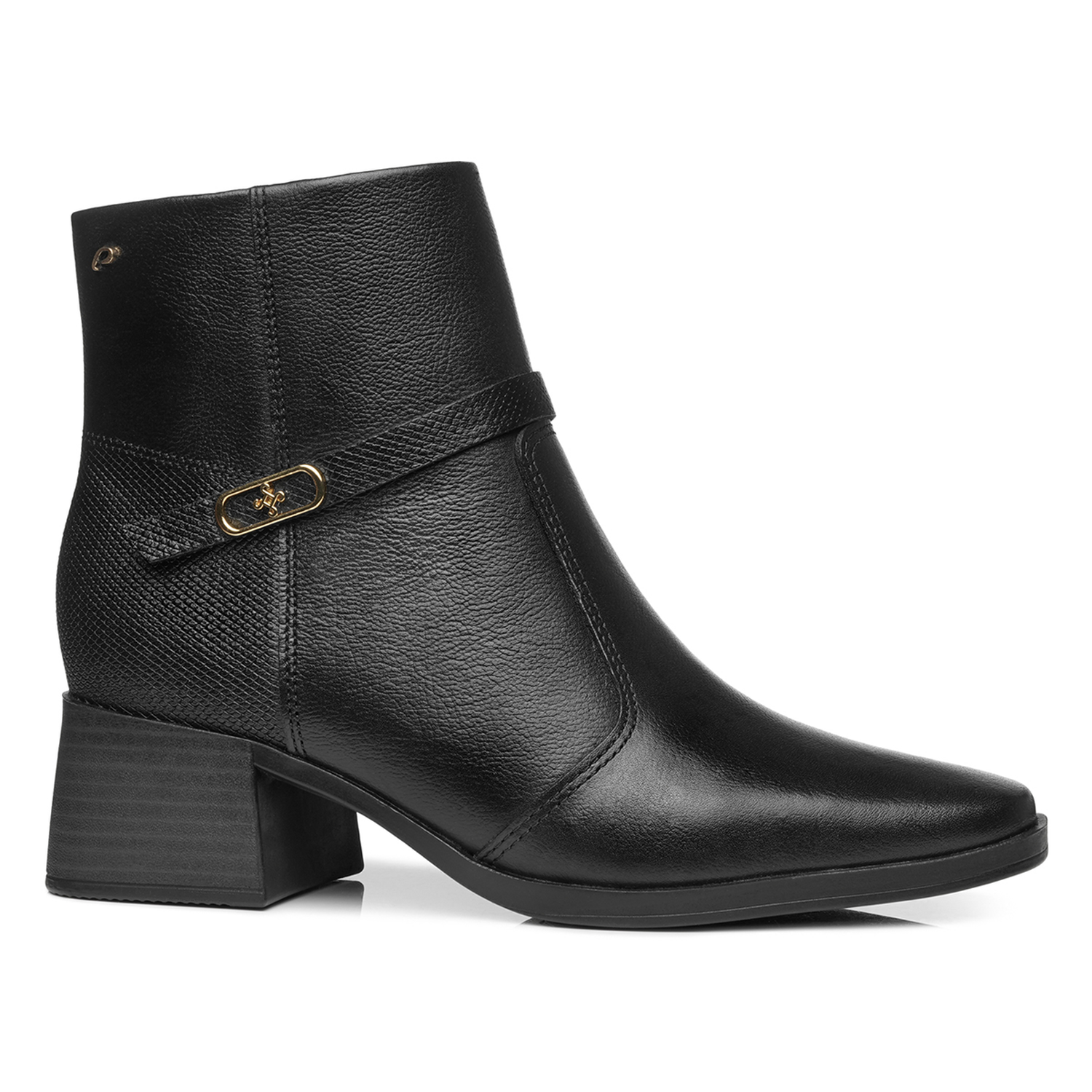 BOTIN MUJER PEGADA CUERO VESTIR PRETO 282355-04 COLOR 1150901 - 2