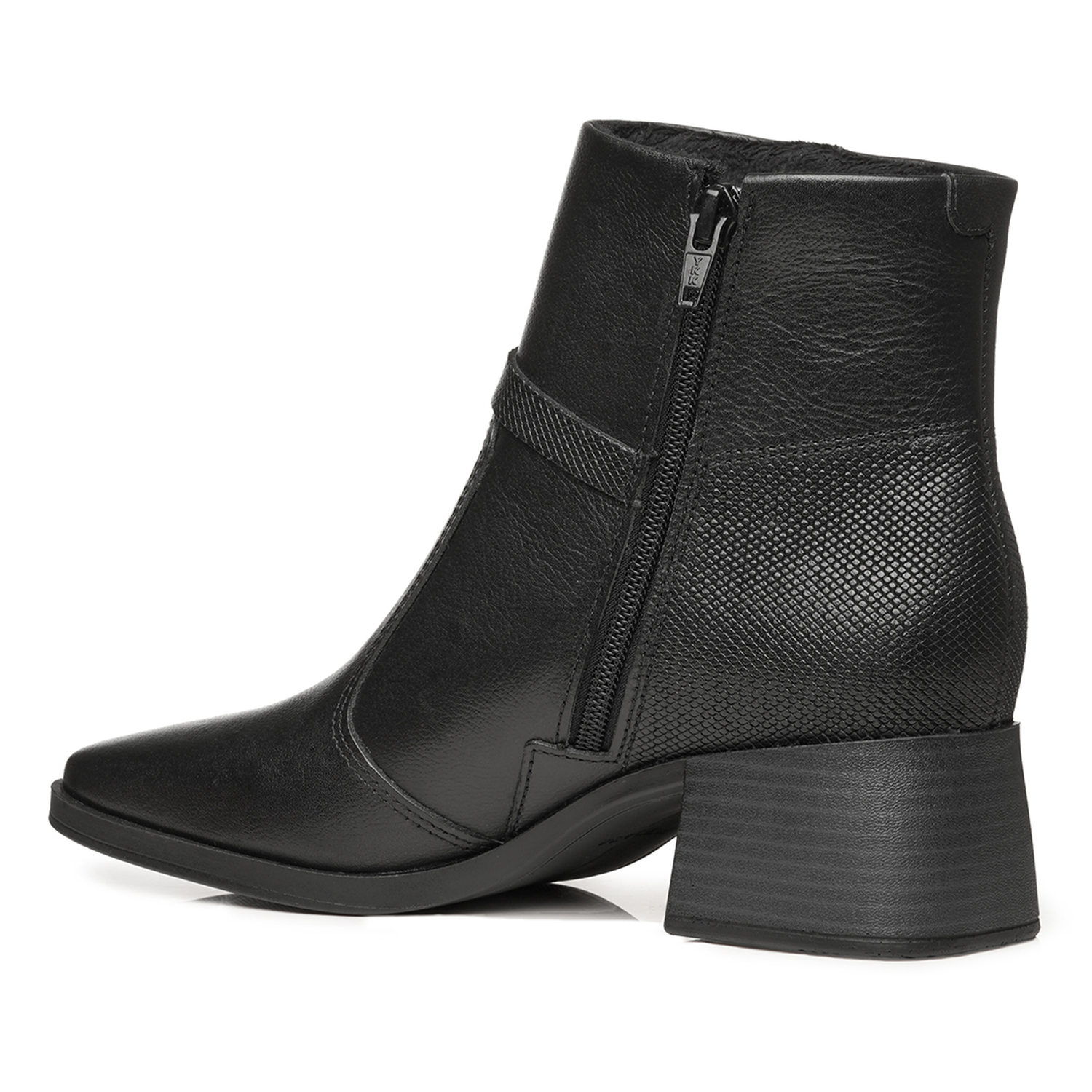 BOTIN MUJER PEGADA CUERO VESTIR PRETO 282355-04 COLOR 1150901 - 3