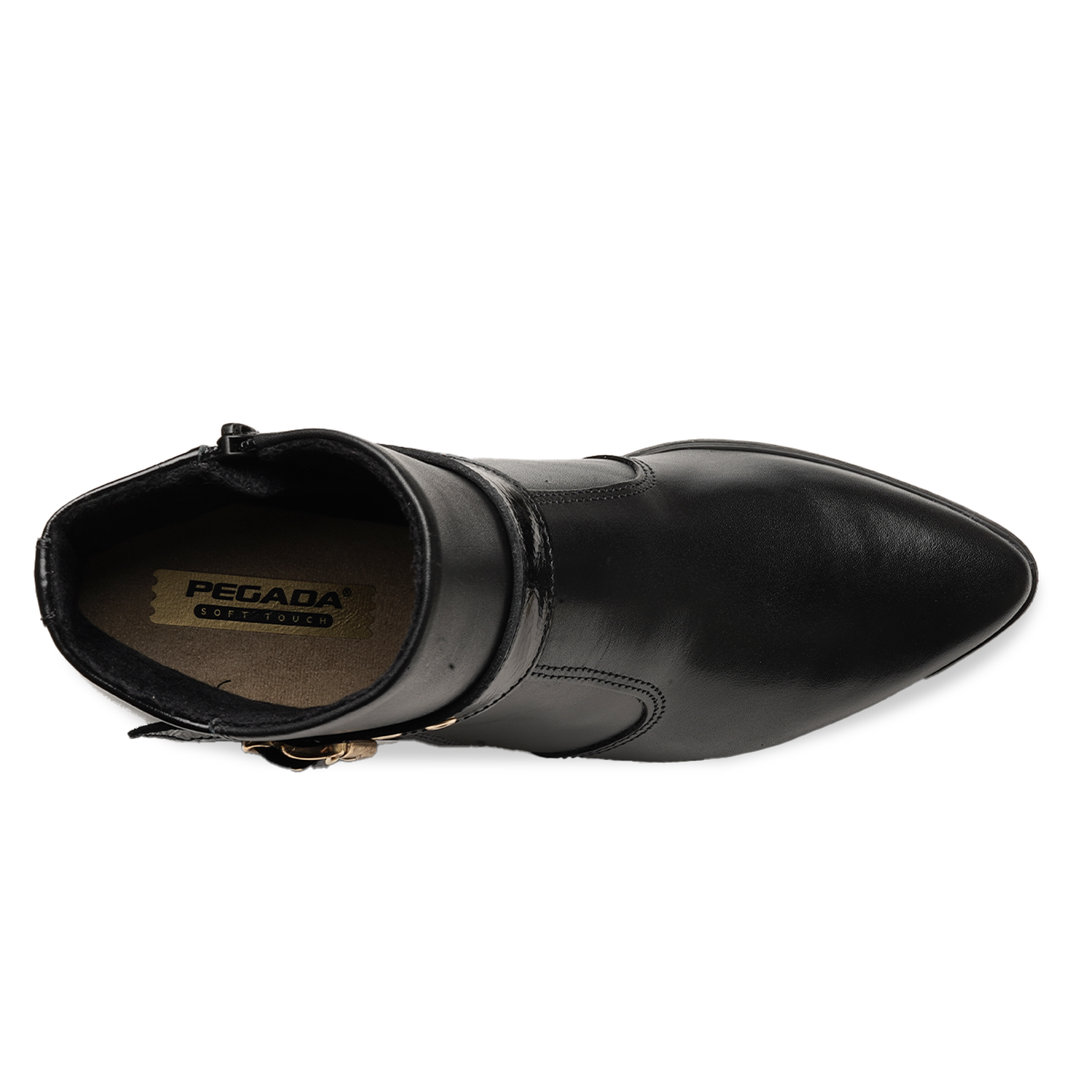 BOTIN MUJER PEGADA CUERO VESTIR PRETO 280902-04 COLOR 1135284 - 4