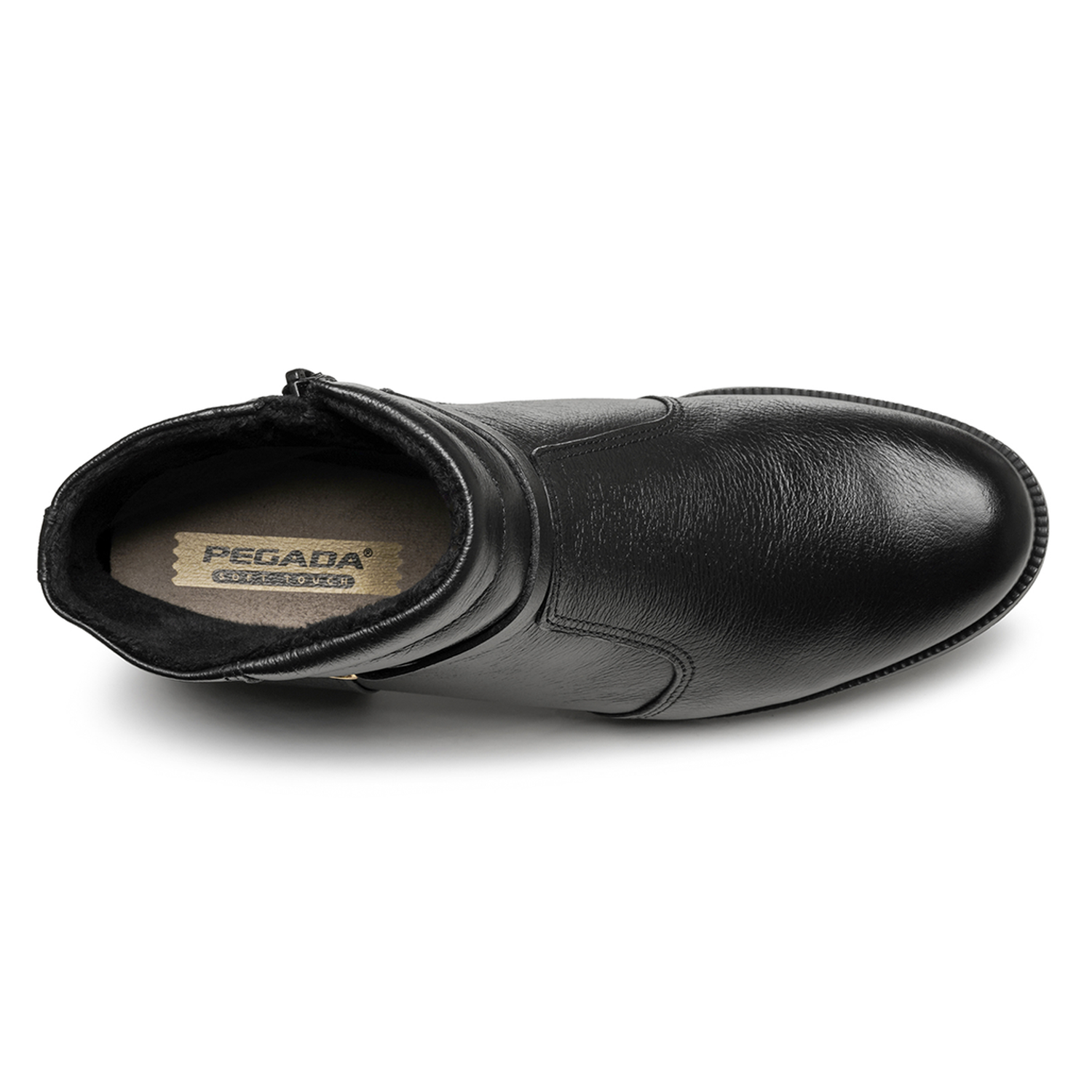 BOTIN MUJER PEGADA CUERO VESTIR PRETO 282014-02 COLOR 1150880 - 3