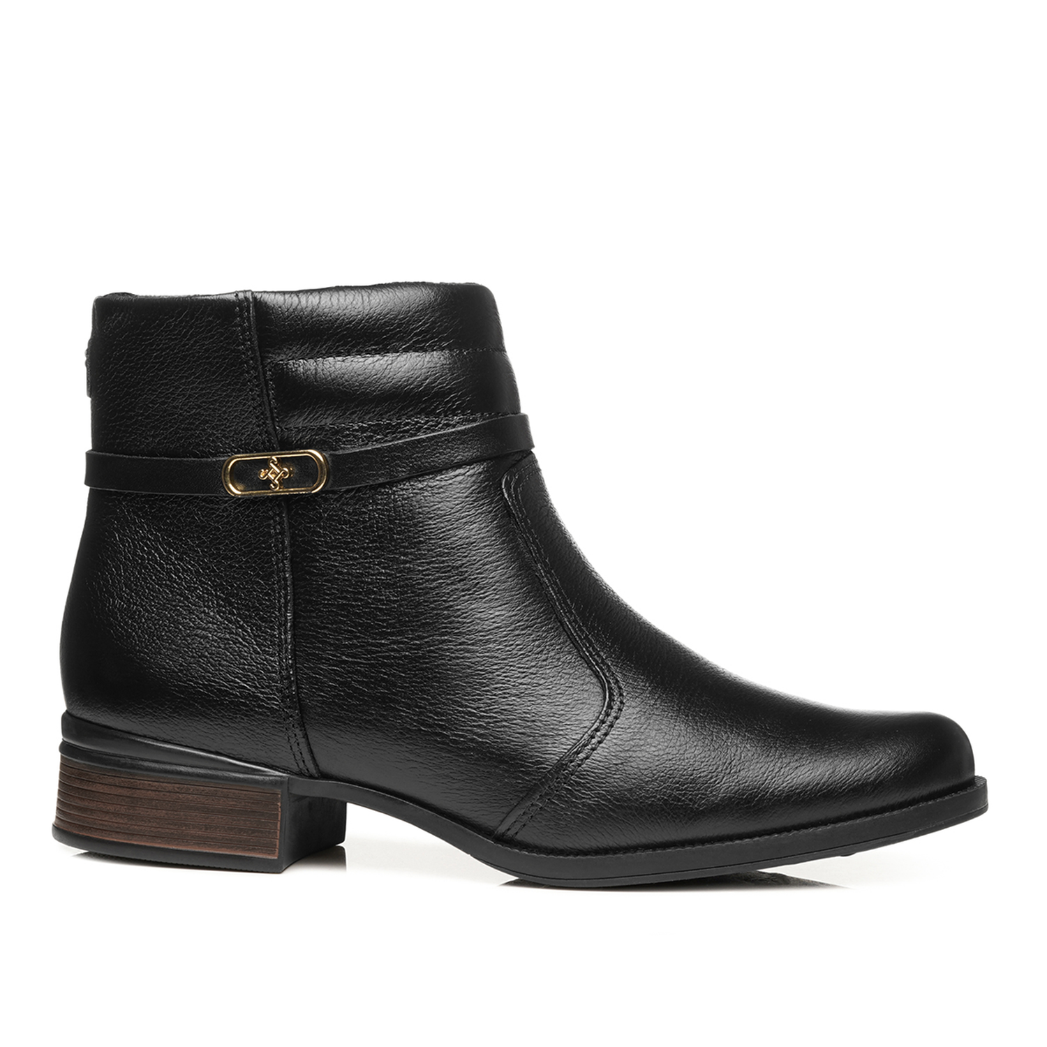 BOTIN MUJER PEGADA CUERO VESTIR PRETO 282014-02 COLOR 1150880 - 4