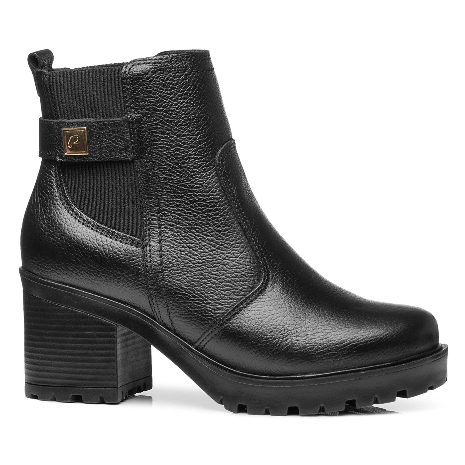 BOTIN MUJER PEGADA CUERO VESTIR PRETO 282603-02 COLOR 1150915 - 2