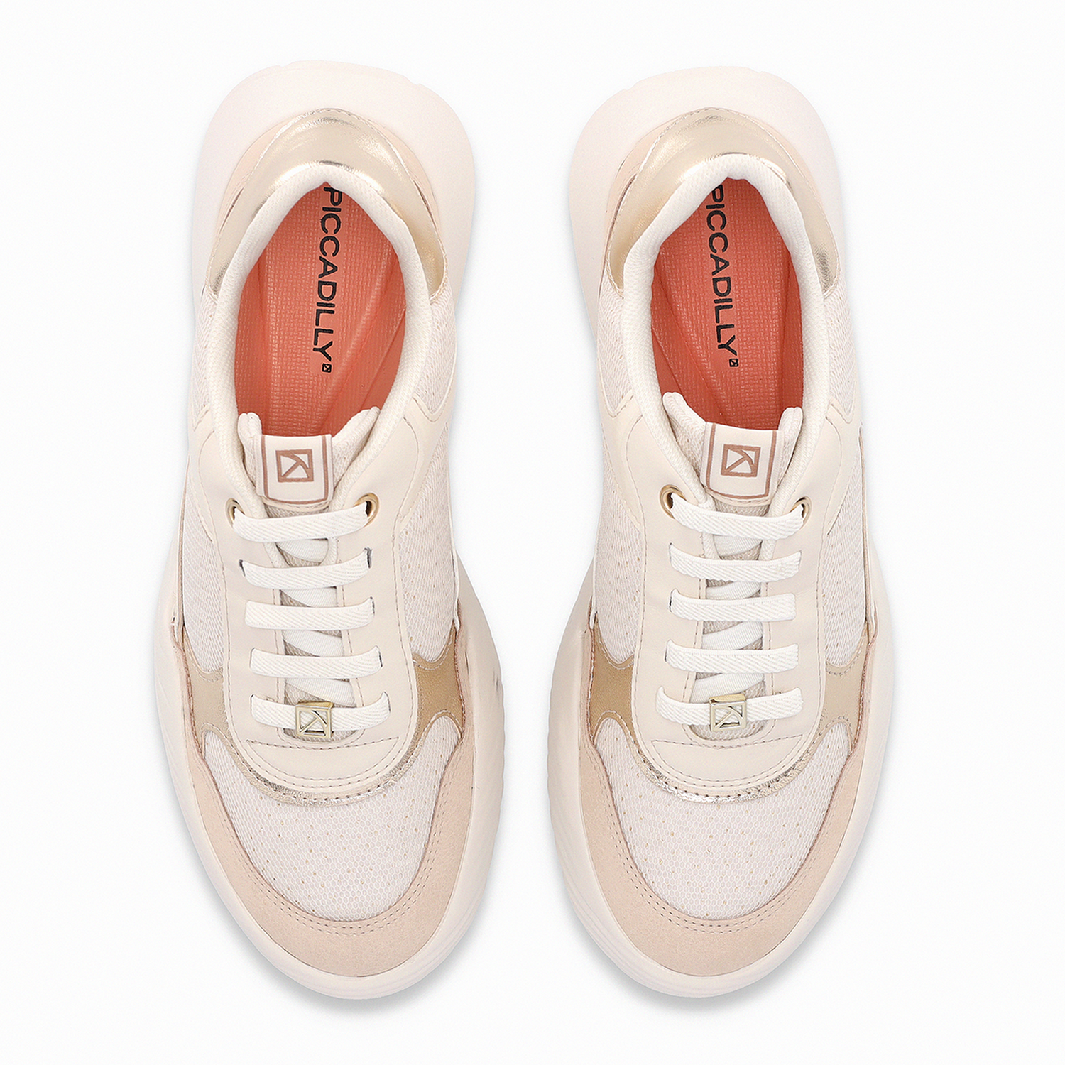 ZAPATILA FASCITE MUJER PICCADILLY BRULE/OFF WHITE/OURO 94903300000001 NARANJA 1150275 - 4