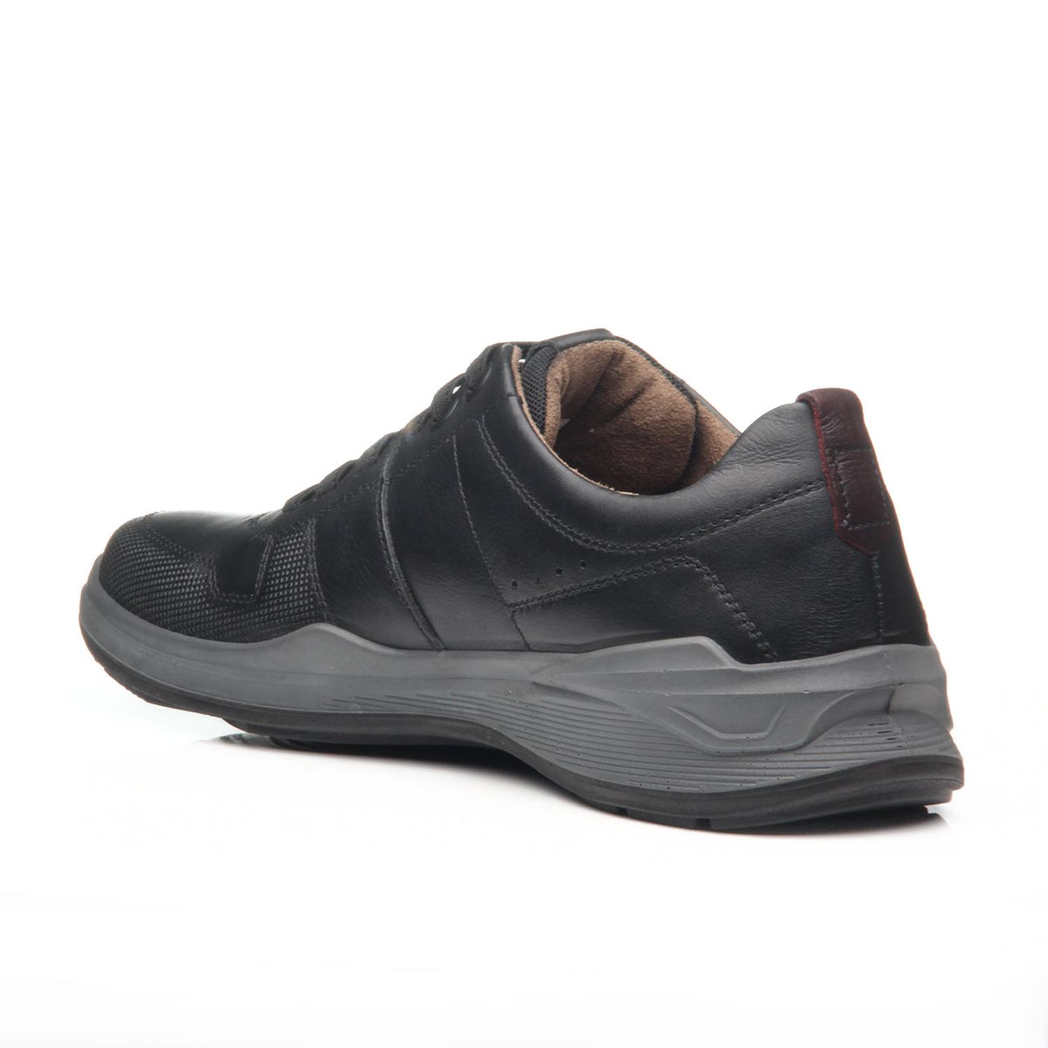 ZAPATILLA HOMBRE PEGADA CUERO PRETO BORDO 110501-03 NEGRO 1153505 - 3