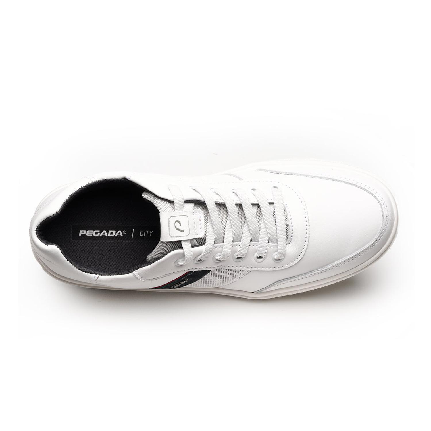 ZAPATILLA HOMBRE PEGADA CUERO BRANCO/MARINHO 111502-01 BLANCO 1135330 - 4