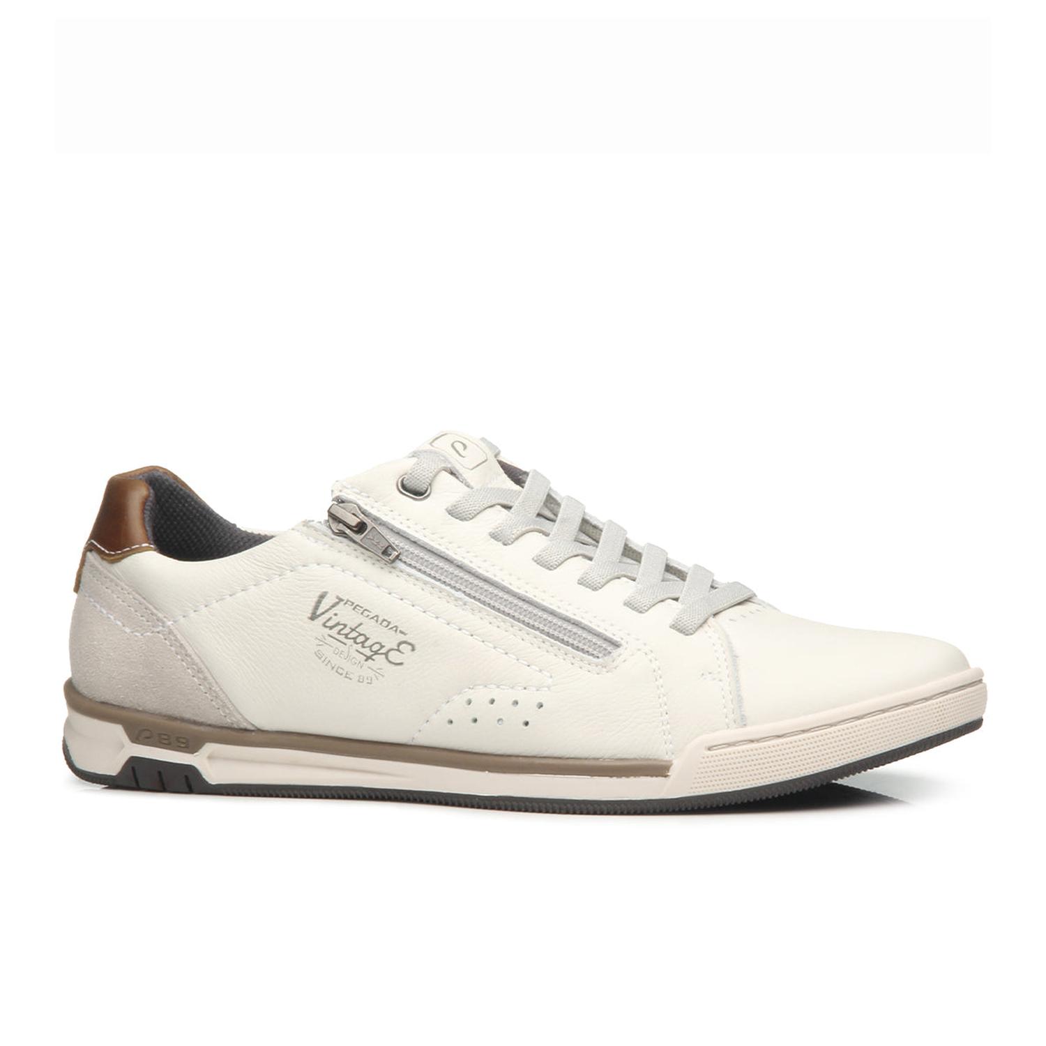 ZAPATILLA HOMBRE PEGADA CUERO MILK/LATTE/CONHAQUE 119507-02 BLANCO 1153410 - 2