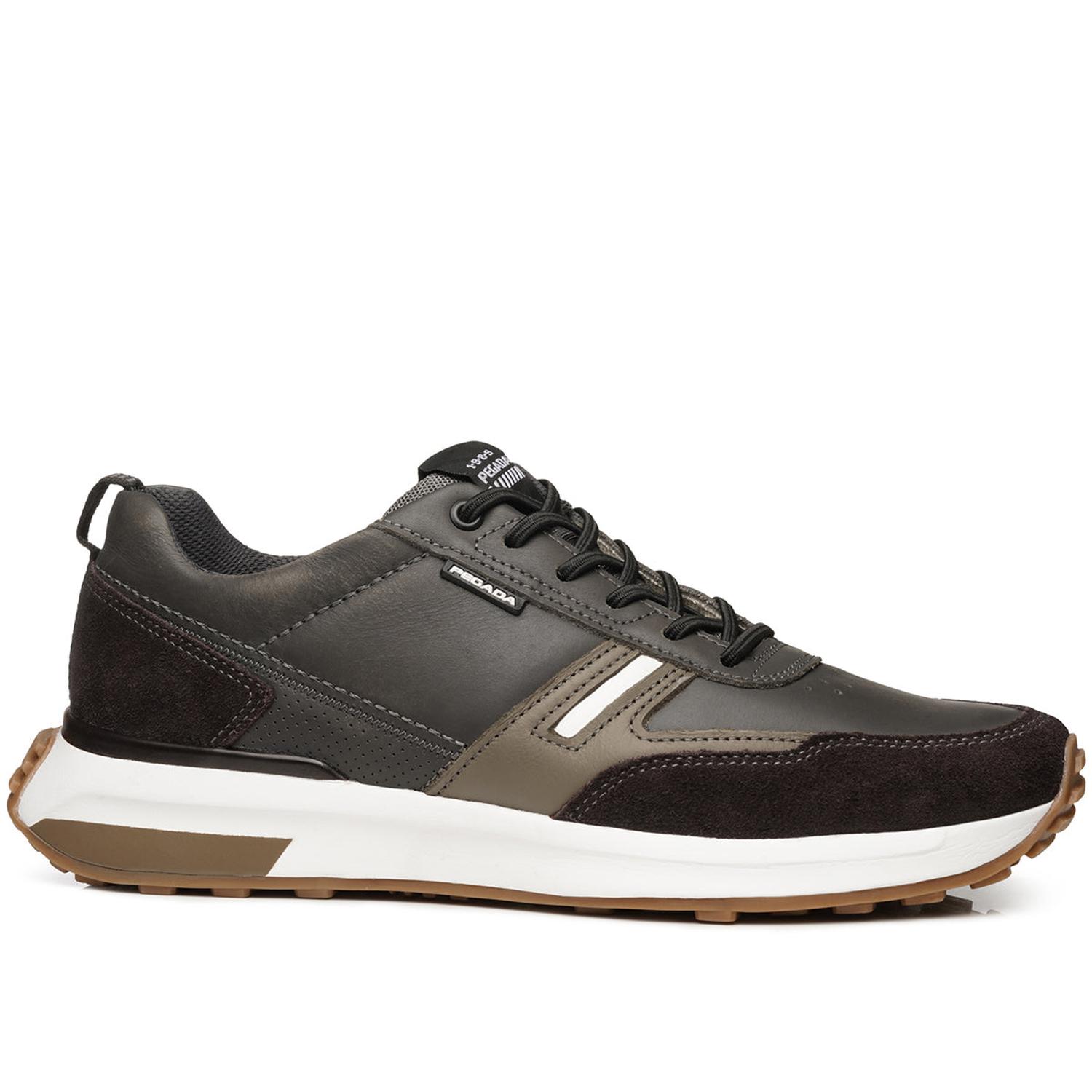 ZAPATILLA HOMBRE PEGADA CUERO CARBONO/CAFE/BRANCO 110751-07 MARRÓN 1153272 - 2