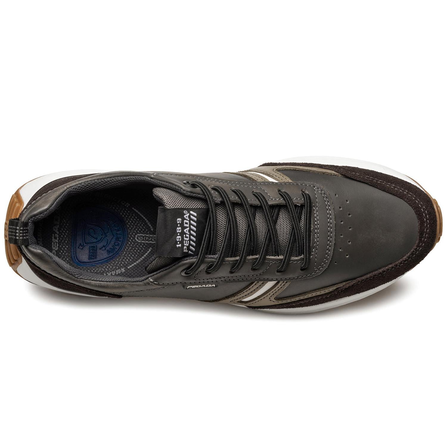 ZAPATILLA HOMBRE PEGADA CUERO CARBONO/CAFE/BRANCO 110751-07 MARRÓN 1153272 - 4