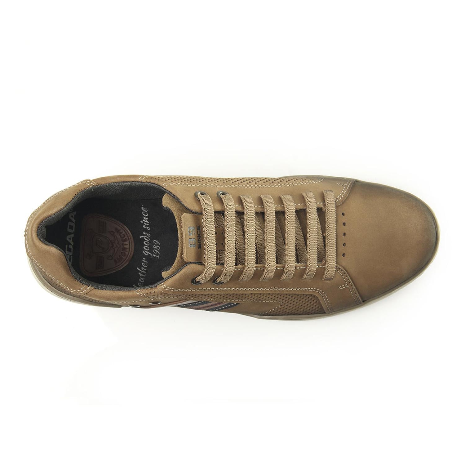 ZAPATILLA HOMBRE PEGADA CUERO MASCAVO 119104-06 MARRÓN 1122264 - 4