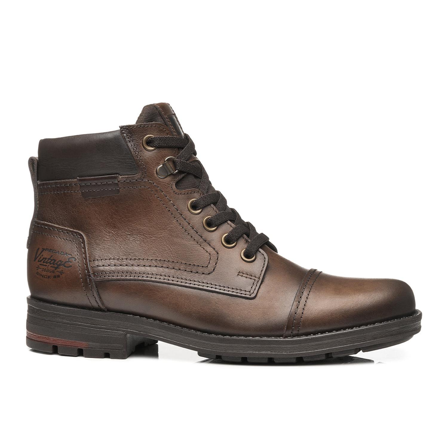 BOTIN HOMBRE PEGADA CUERO CASTANHO/BROWN 181313-10 COLOR 1153392 - 2