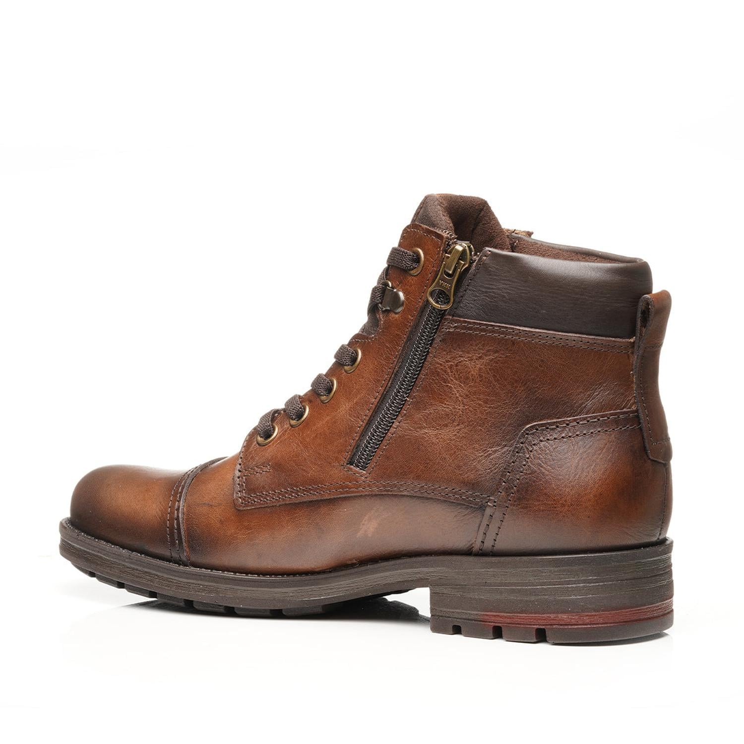BOTIN HOMBRE PEGADA CUERO CASTANHO/BROWN 181313-10 COLOR 1153392 - 3