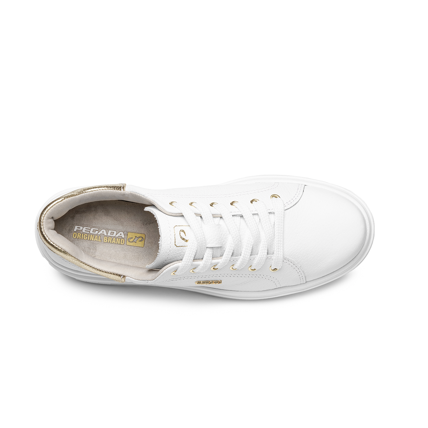 ZAPATILLA MUJER PEGADA CASUAL BRANCO/OURO 211303-05 COLOR 1135314 - 4