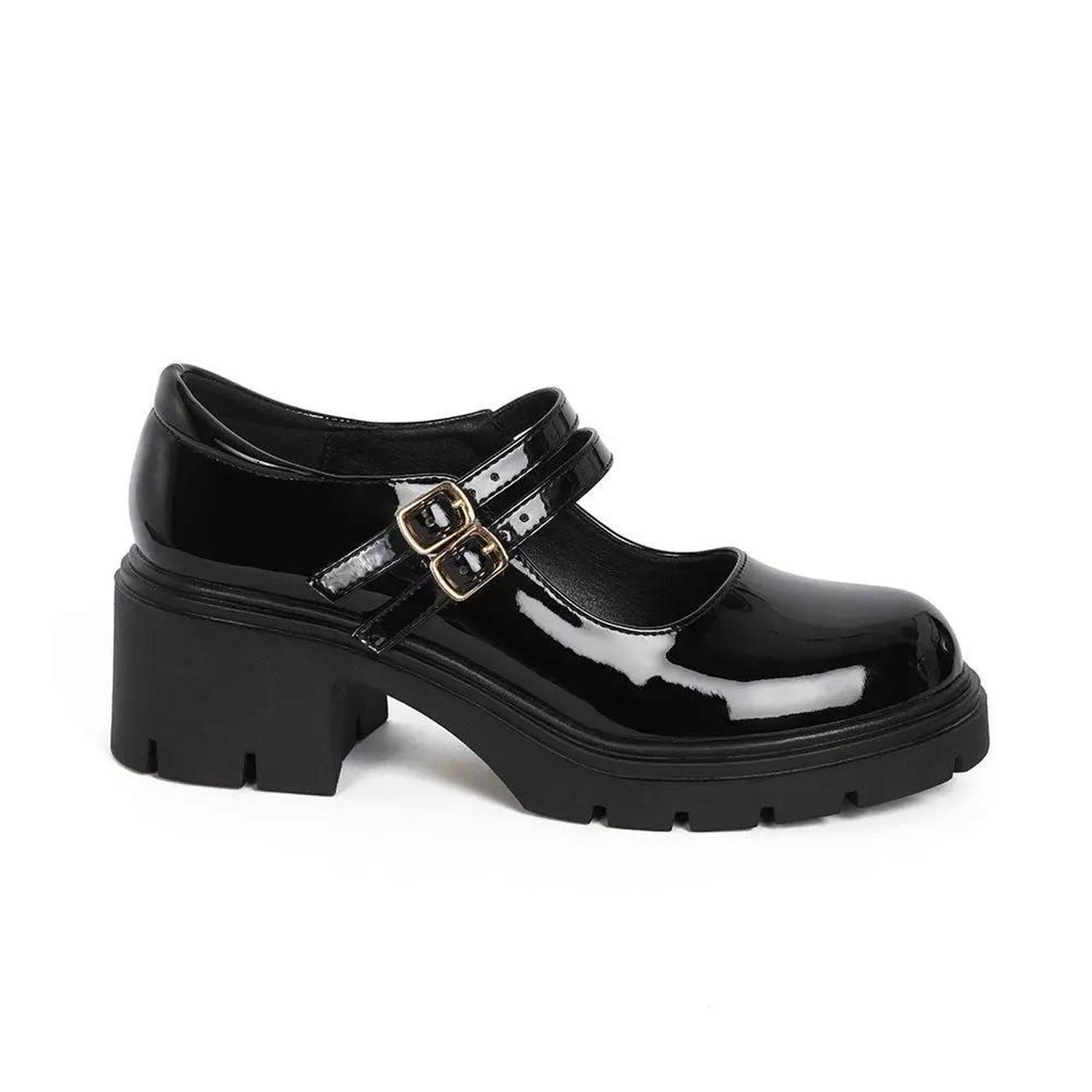 MOCASIN MUJER STHEF NEGRO CHAROL 8119 - 1