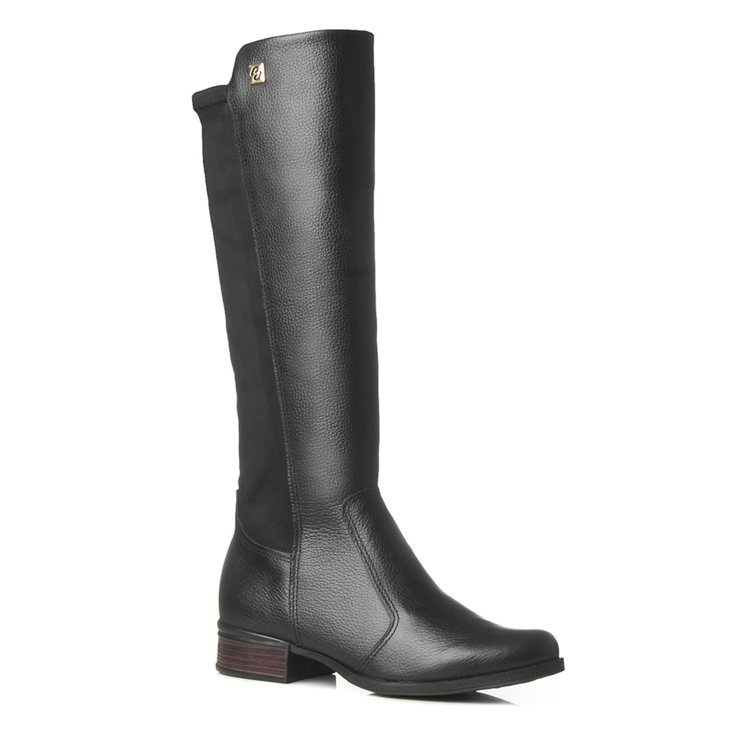 BOTA MUJER PEGADA CUERO VESTIR PRETO 282063-03 NEGRO 1131319 - 1