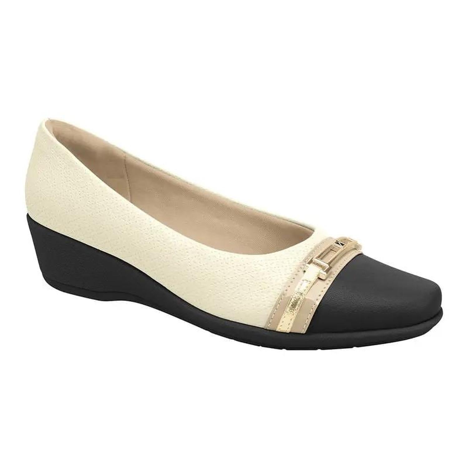 ZAPATO JOANETE MUJER PICCADILLY CASUAL OFF WHITE/PRETO/MARFIM/OURO 14322800000003 - 1