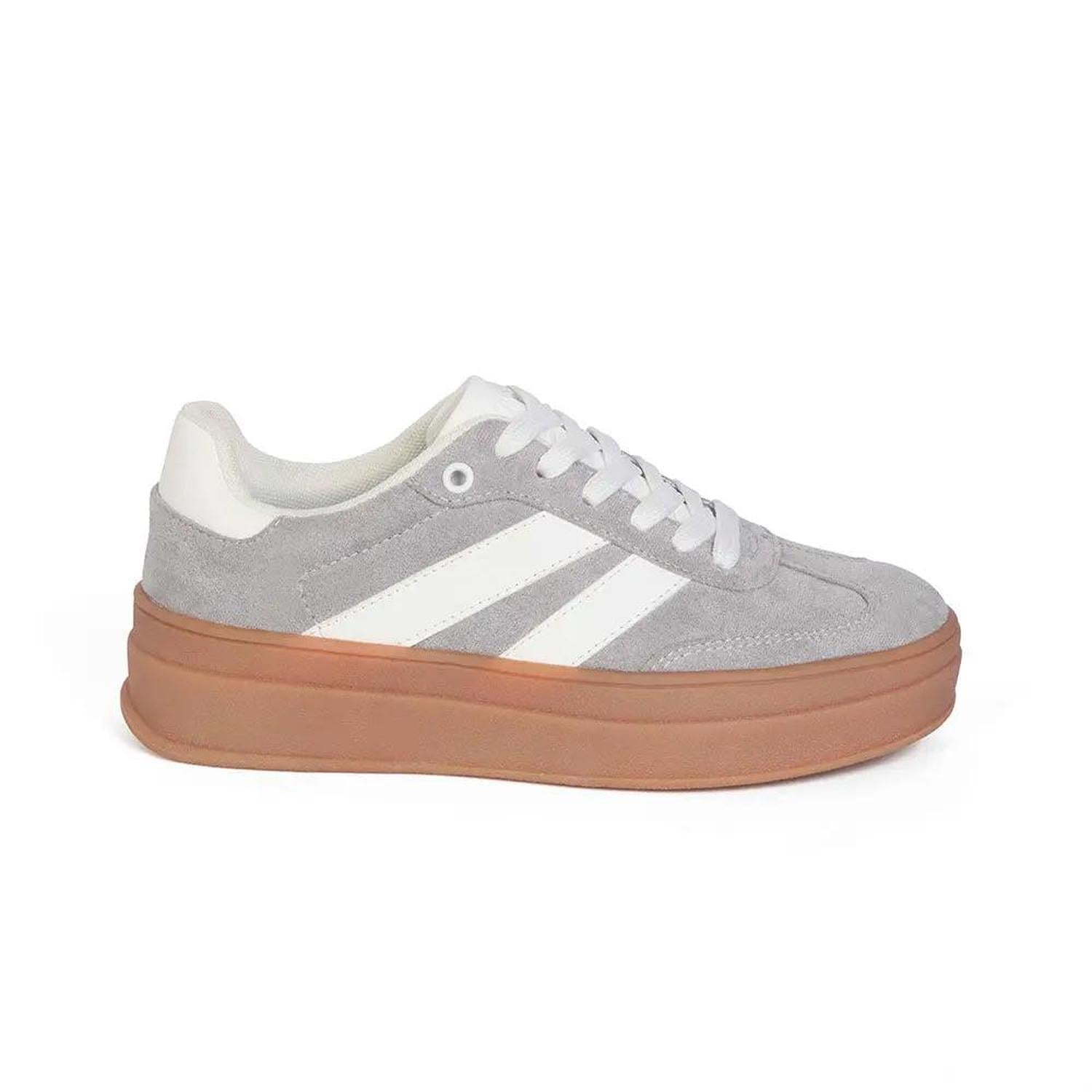 ZAPATILLA MUJER STHEF CASUAL GRIS 8129 - 1