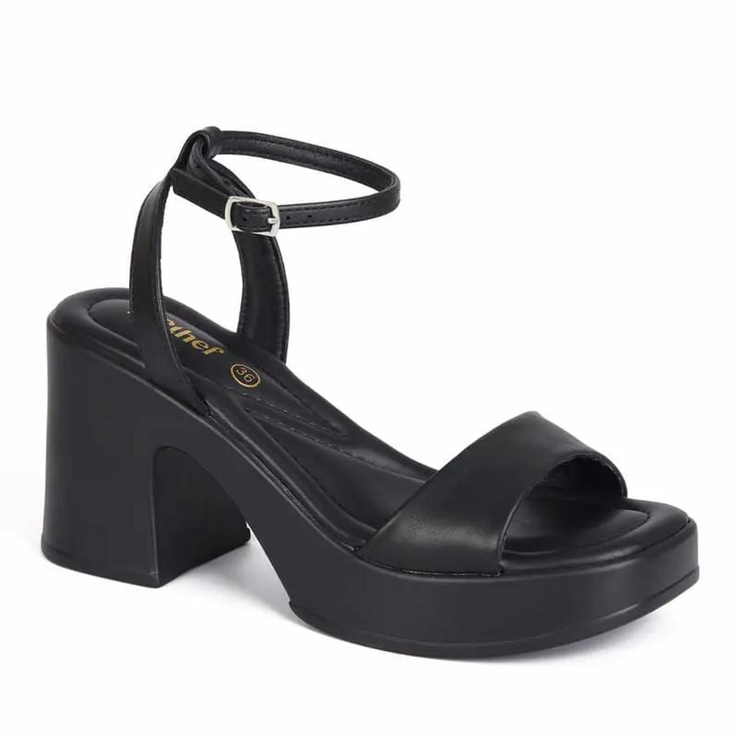 SANDALIA MUJER STHEF CASUAL NEGRO 7798 - 1