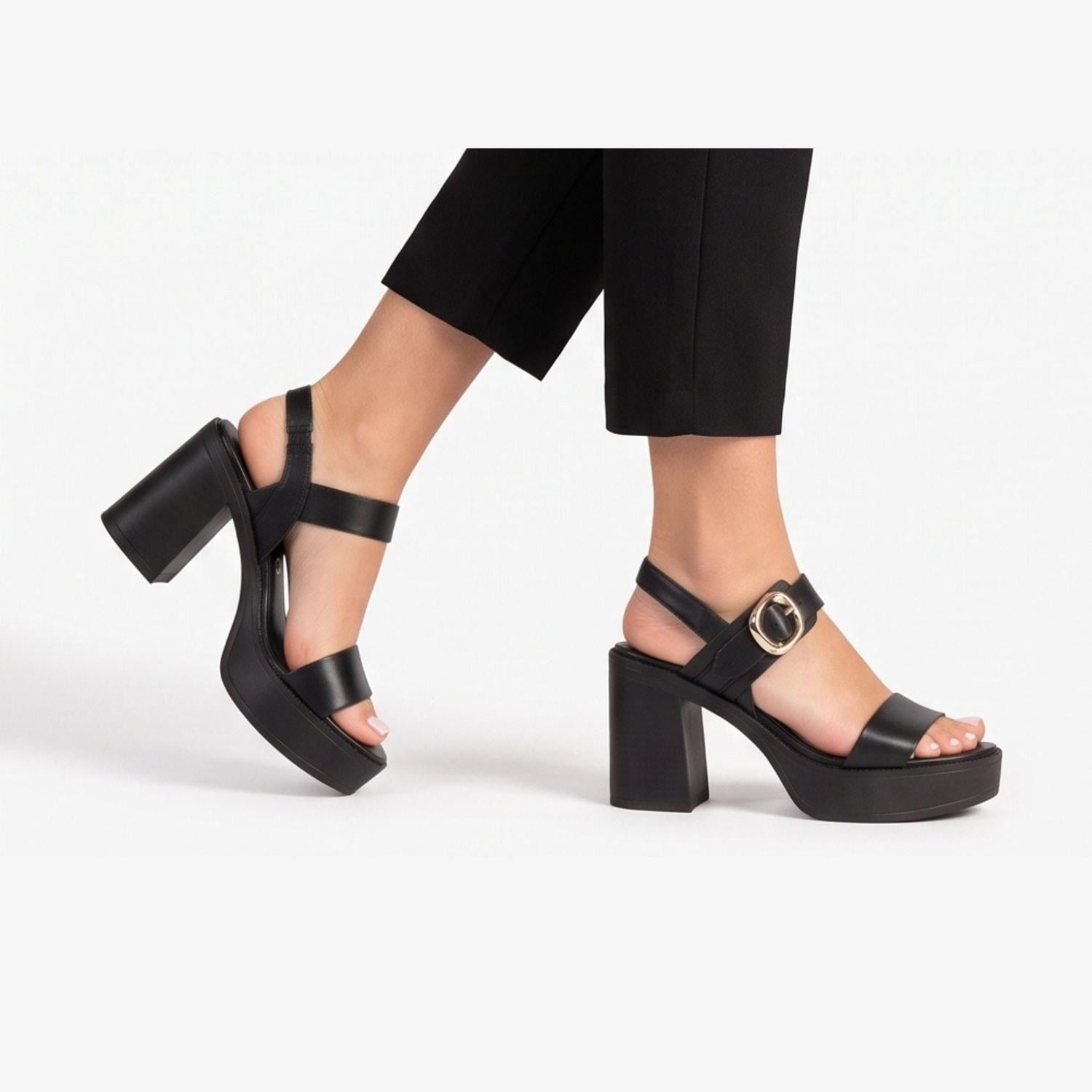 SANDALIA MUJER STHEF CASUAL NEGRO 7858 COLOR NEGRO - 1107185 - 4