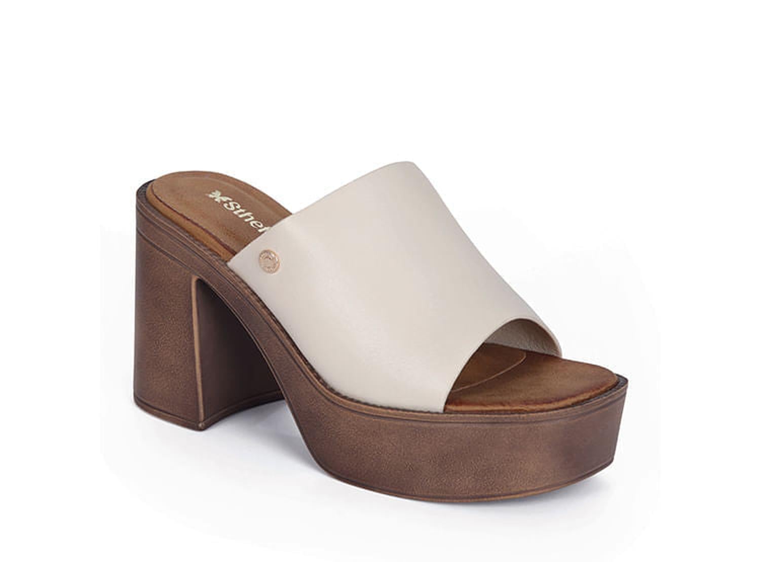 SANDALIA MUJER STHEF CASUAL CREMA 7857 - 1