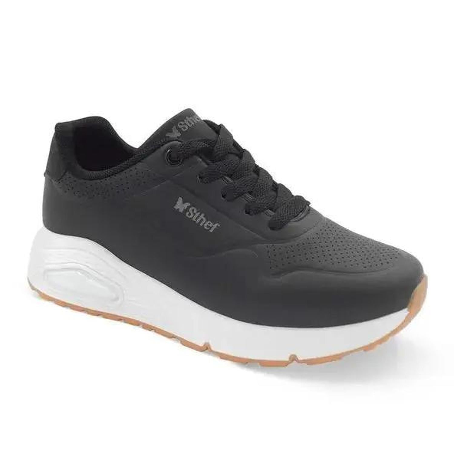 ZAPATILLA MUJER STHEF TRENDY NEGRO CON BLANCO 7911 - 2