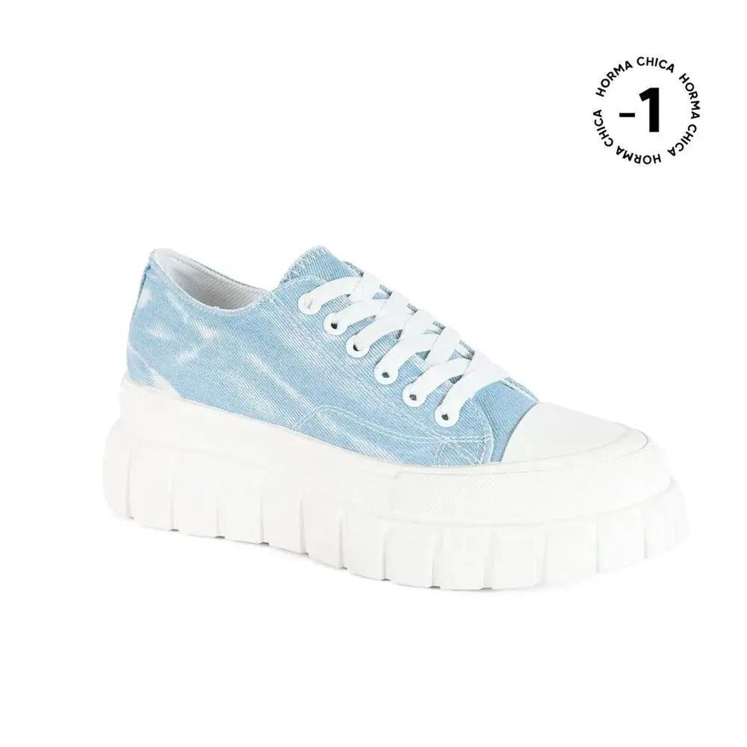ZAPATILLA MUJER STHEF URBANA CELESTE 7560 TXTL - 1