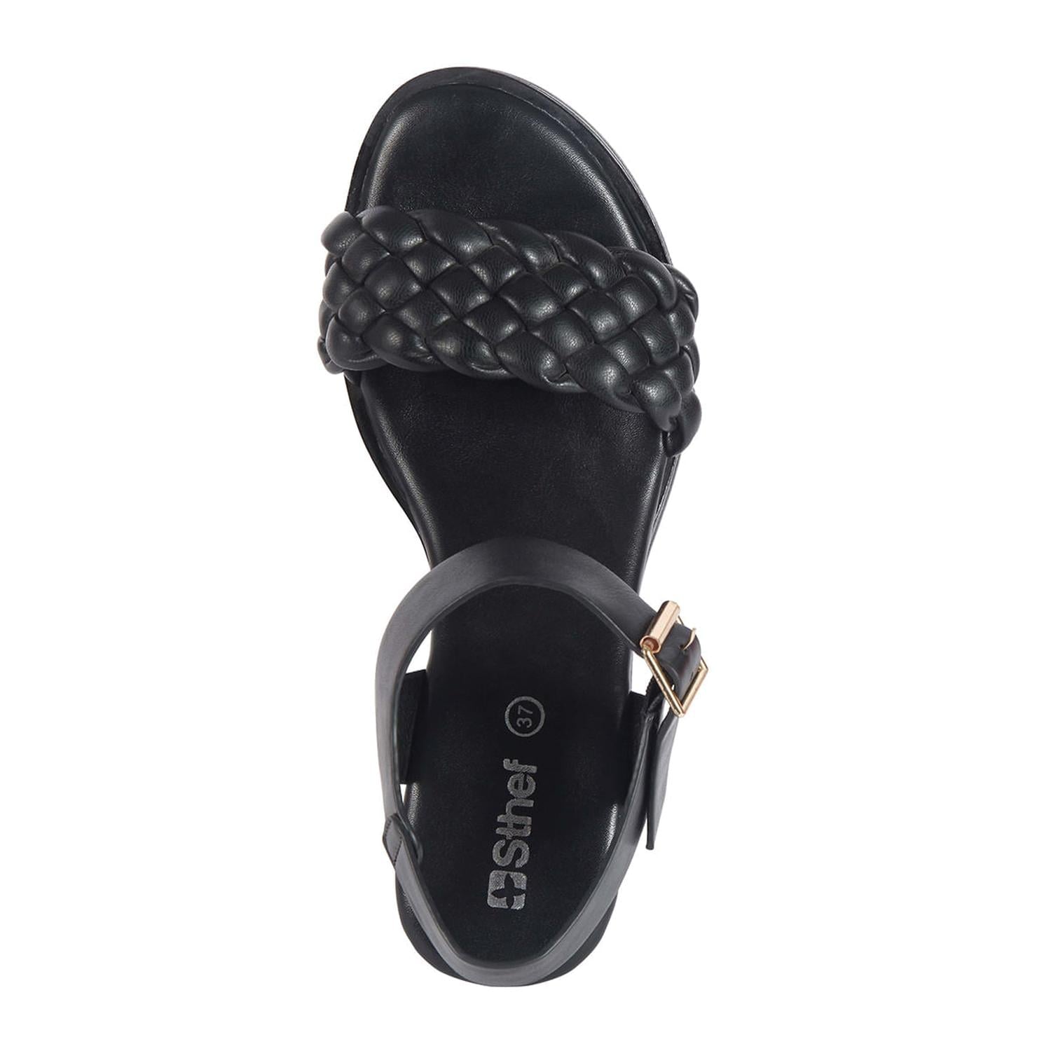 SANDALIA MUJER STHEF CASUAL NEGRO 7536 SNTC - 4