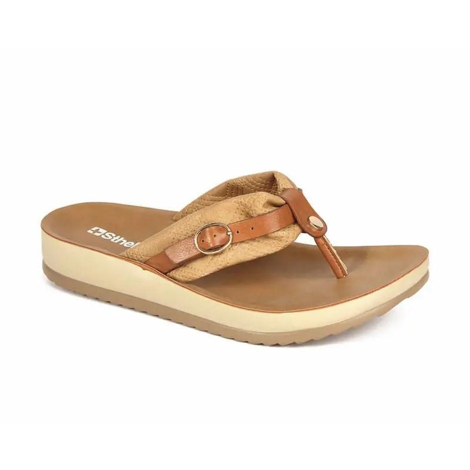 SANDALIA MUJER STHEF CASUAL CAMEL 7775 - 1