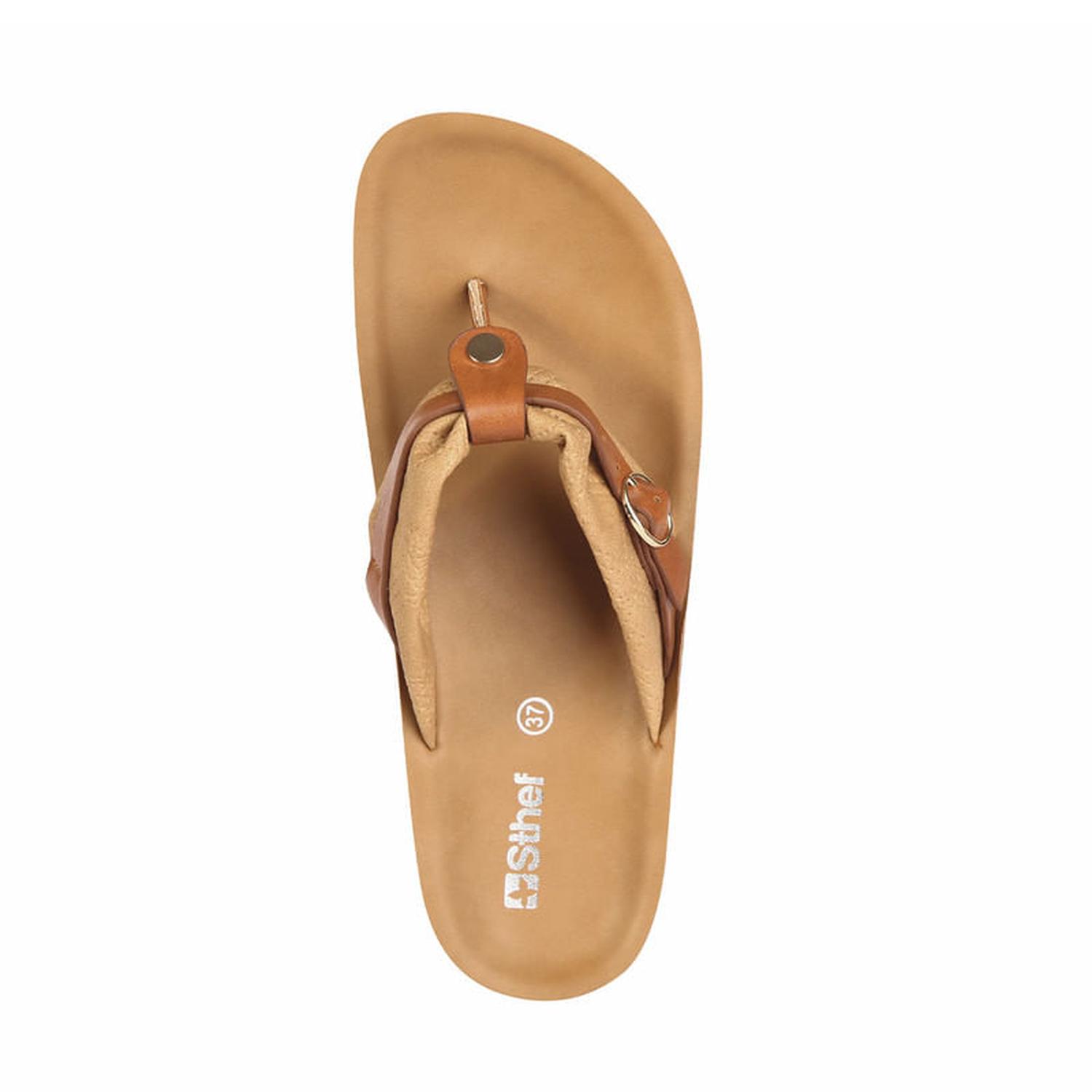 SANDALIA MUJER STHEF CASUAL CAMEL 7775 - 4