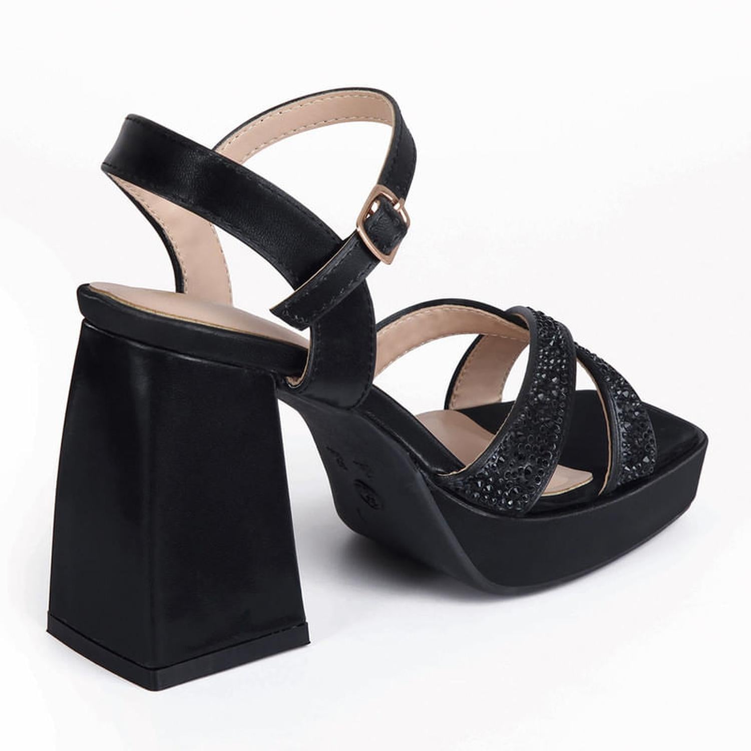 SANDALIA MUJER STHEF CASUAL NEGRO 7808 - 2