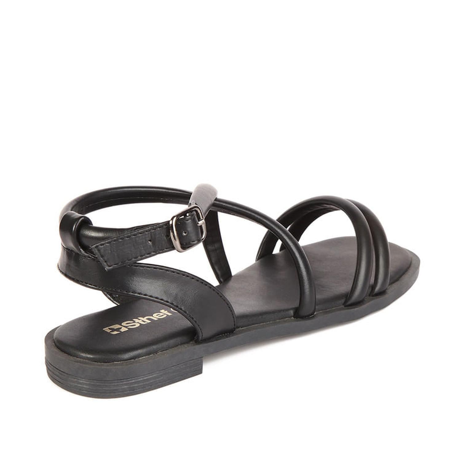 SANDALIA MUJER STHEF CASUAL NEGRO 7743 - 3