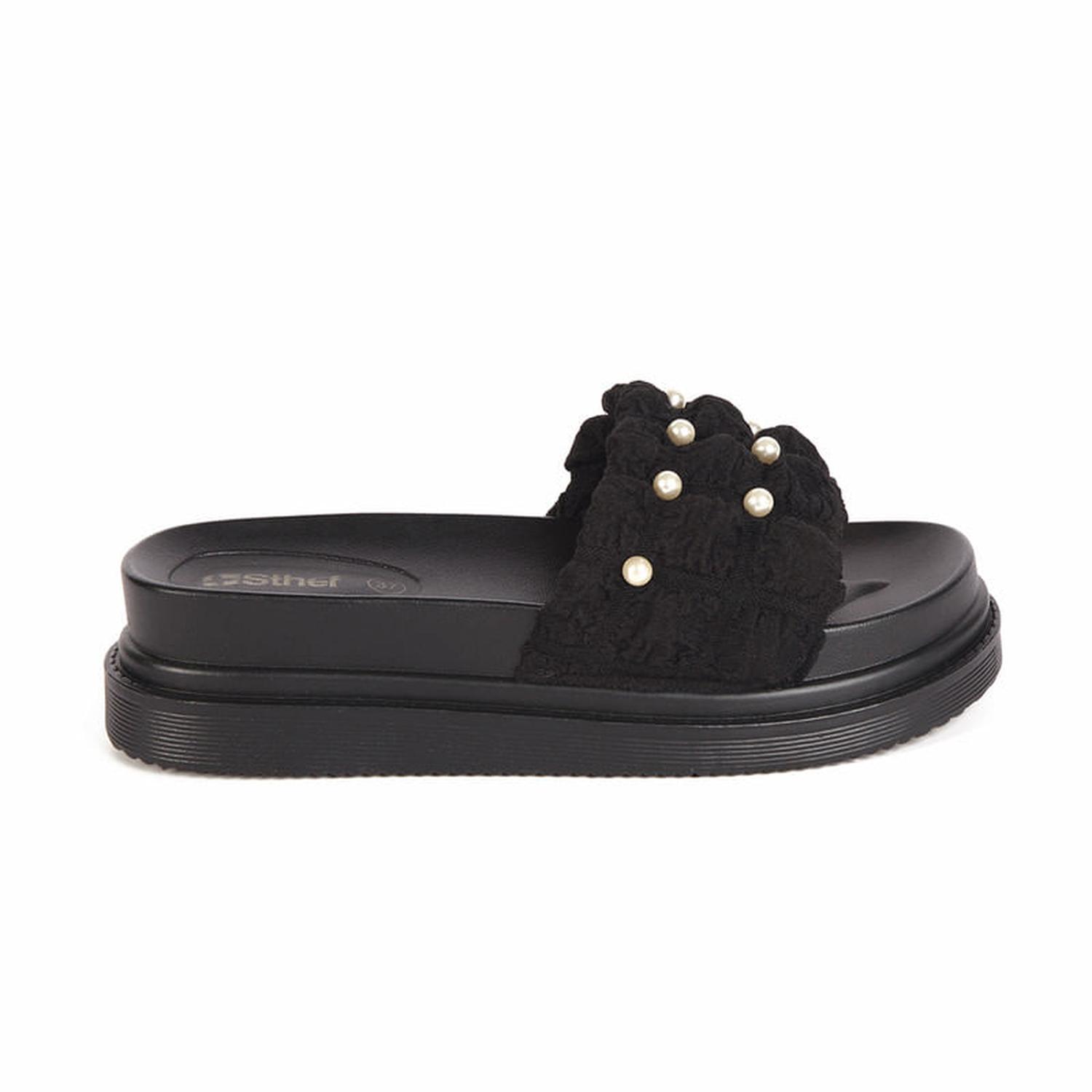 SANDALIA MUJER STHEF CASUAL NEGRO 7842 - 2