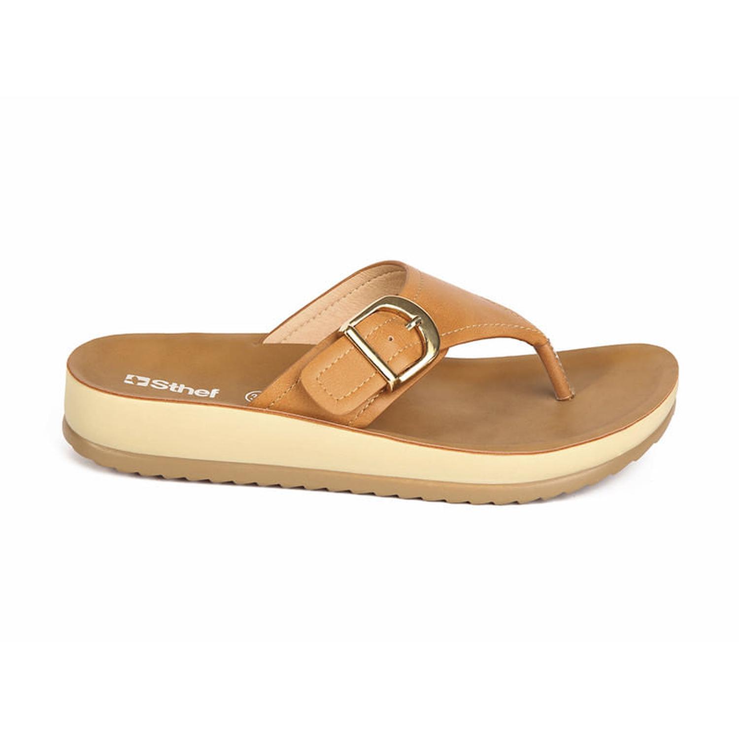 SANDALIA CASUAL MUJER 7774 CAMEL-STHEF - 2
