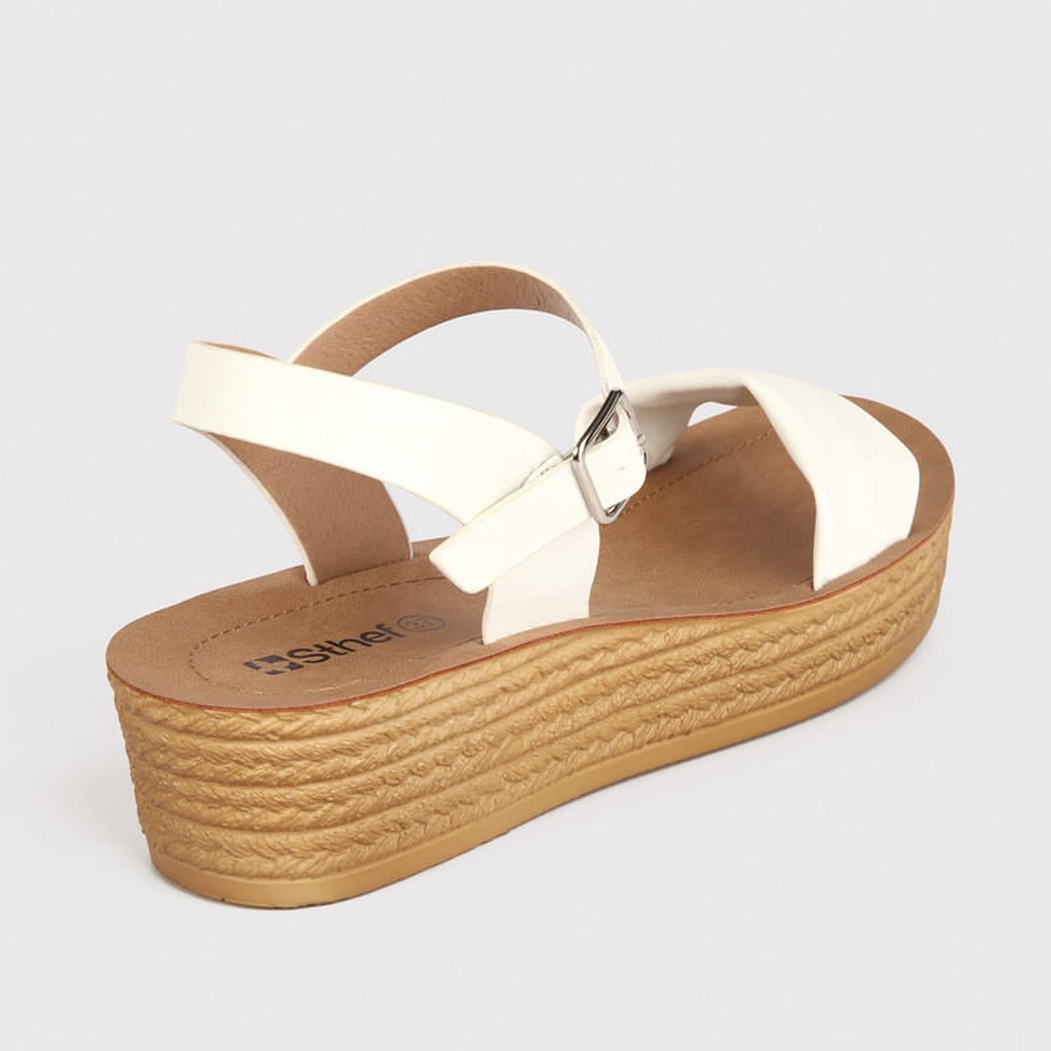 SANDALIAS CON CORREA MUJER 7755 BLANCO-STHEF - 3