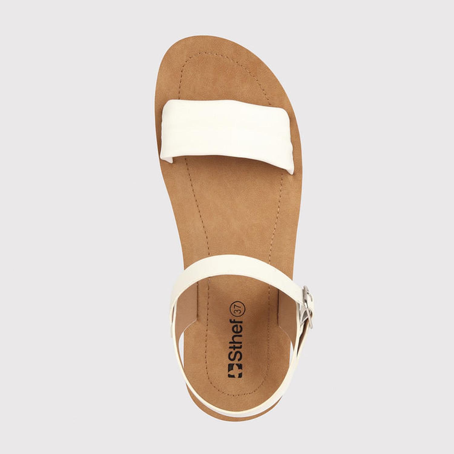 SANDALIAS CON CORREA MUJER 7755 BLANCO-STHEF - 4