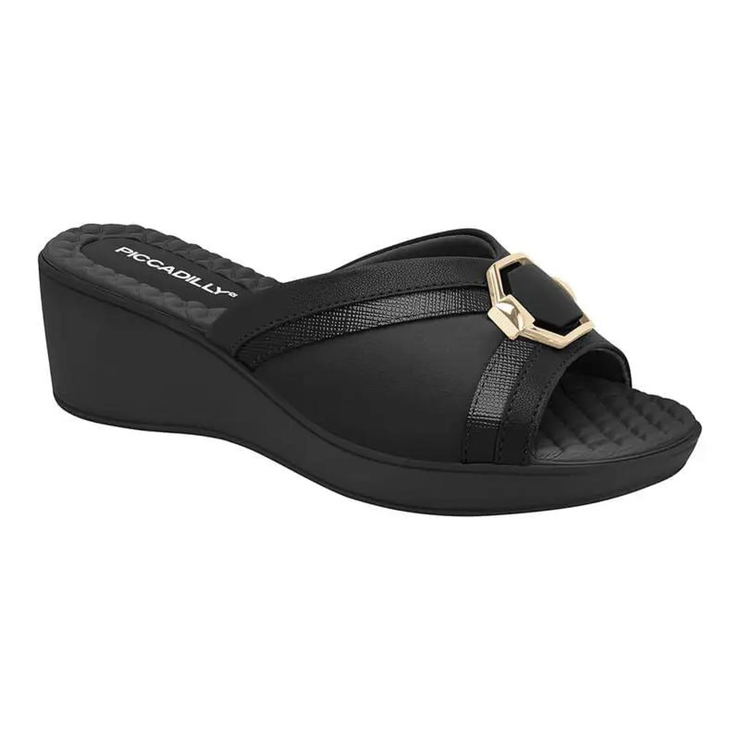 SANDALIA MUJER PICCADILLY CASUAL PRETO 54038100000004 - 1