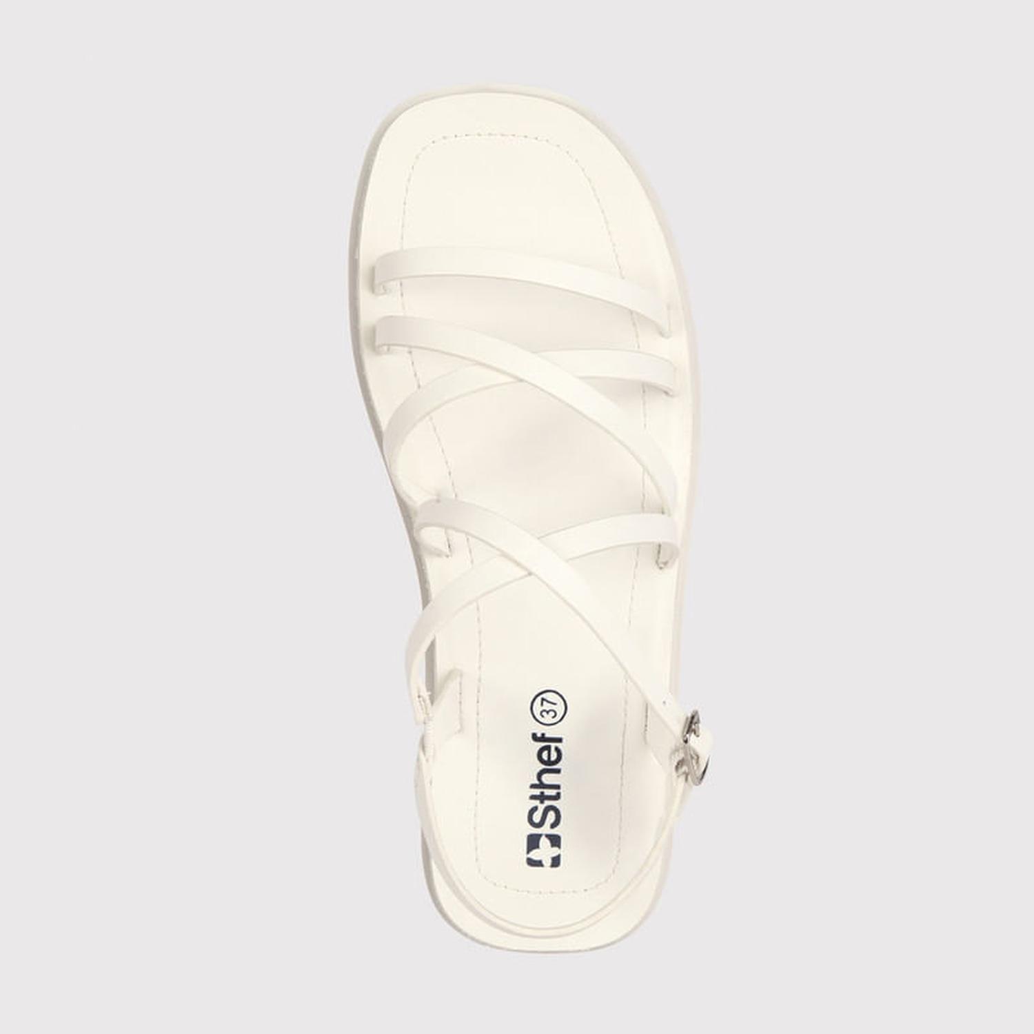 SANDALIA MUJER STHEF CASUAL BLANCO 7749 - 4