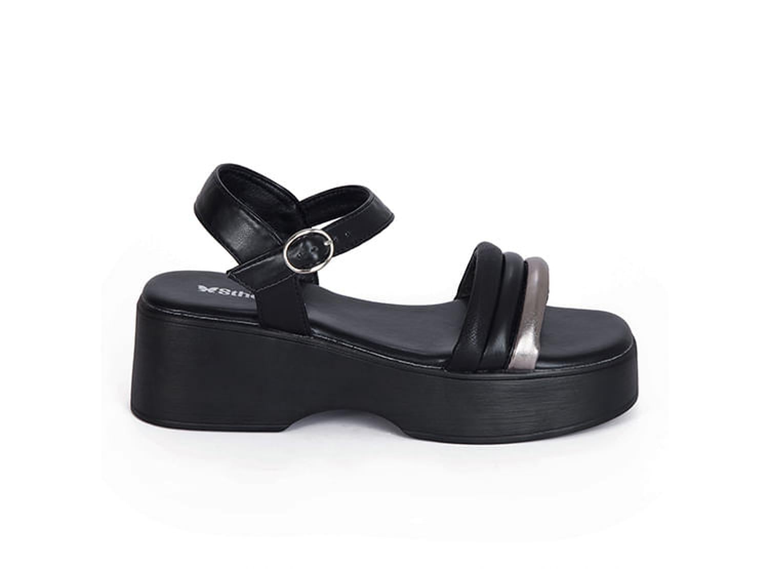 SANDALIA MUJER STHEF CASUAL NEGRO 7827 - 2