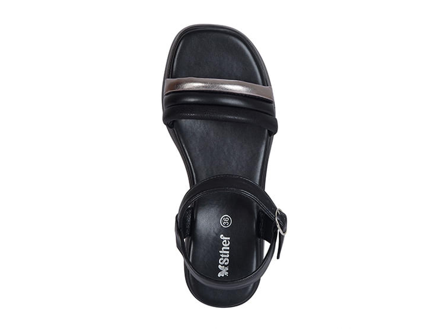 SANDALIA MUJER STHEF CASUAL NEGRO 7827 - 4