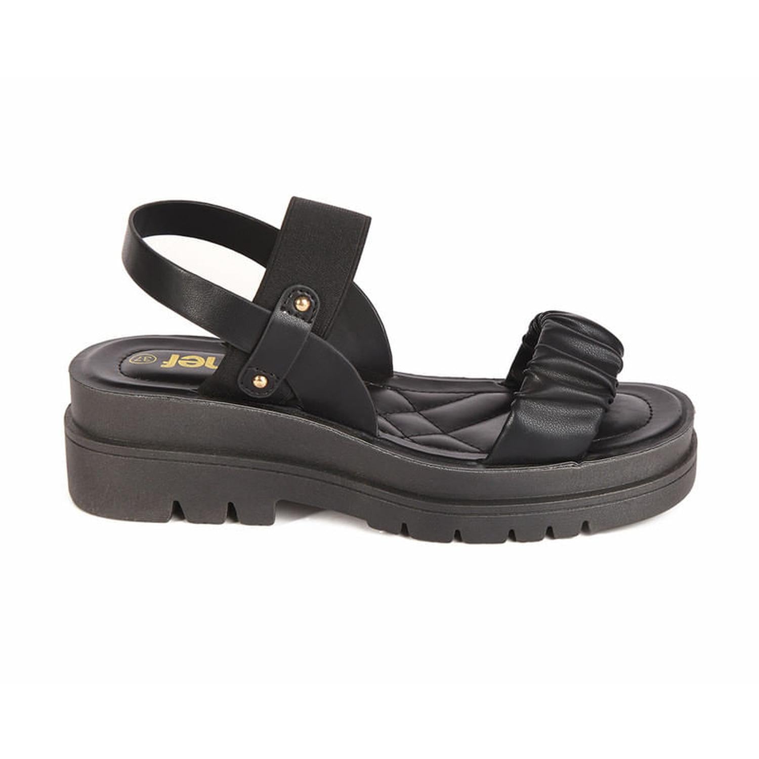 SANDALIA MUJER STHEF CASUAL NEGRO 7828 - 2