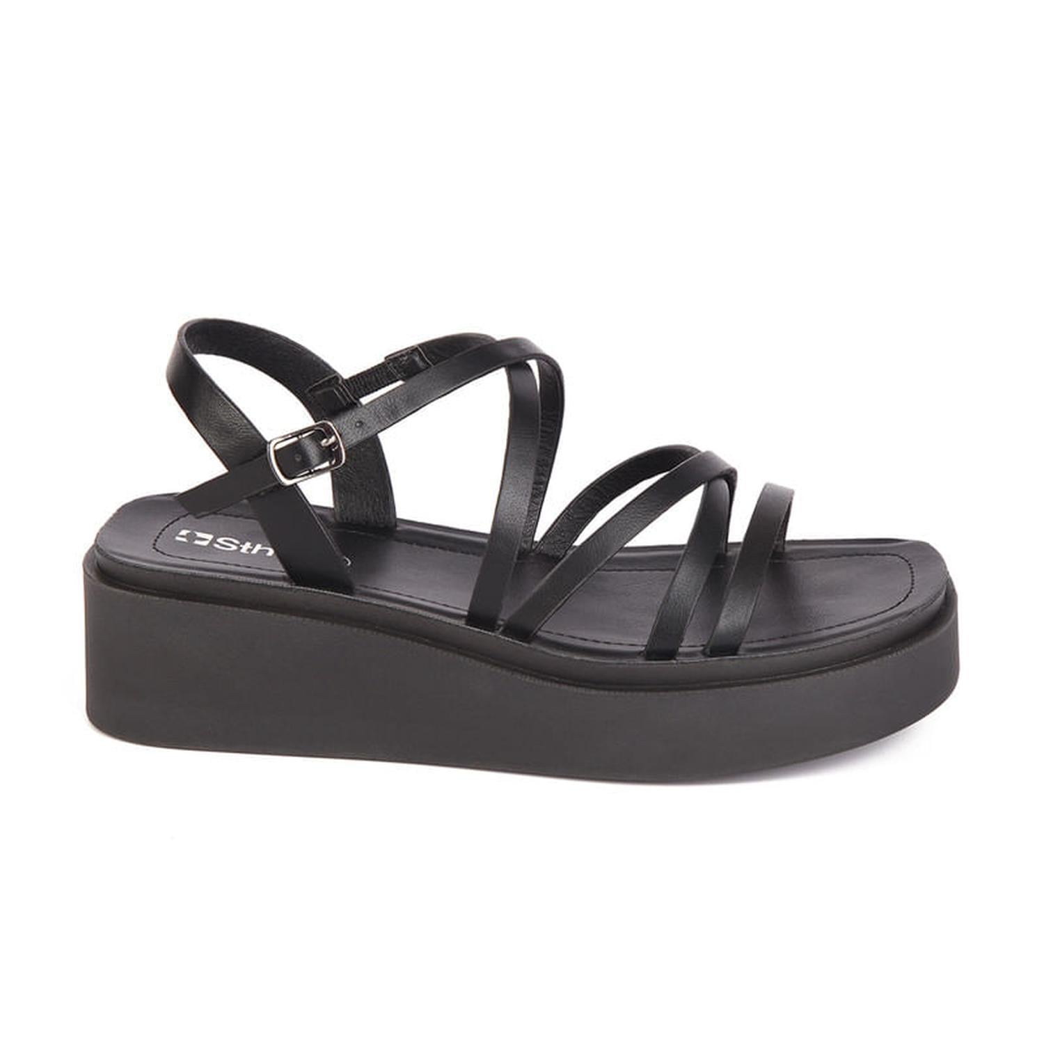 SANDALIA MUJER STHEF CASUAL NEGRO 7749 - 2