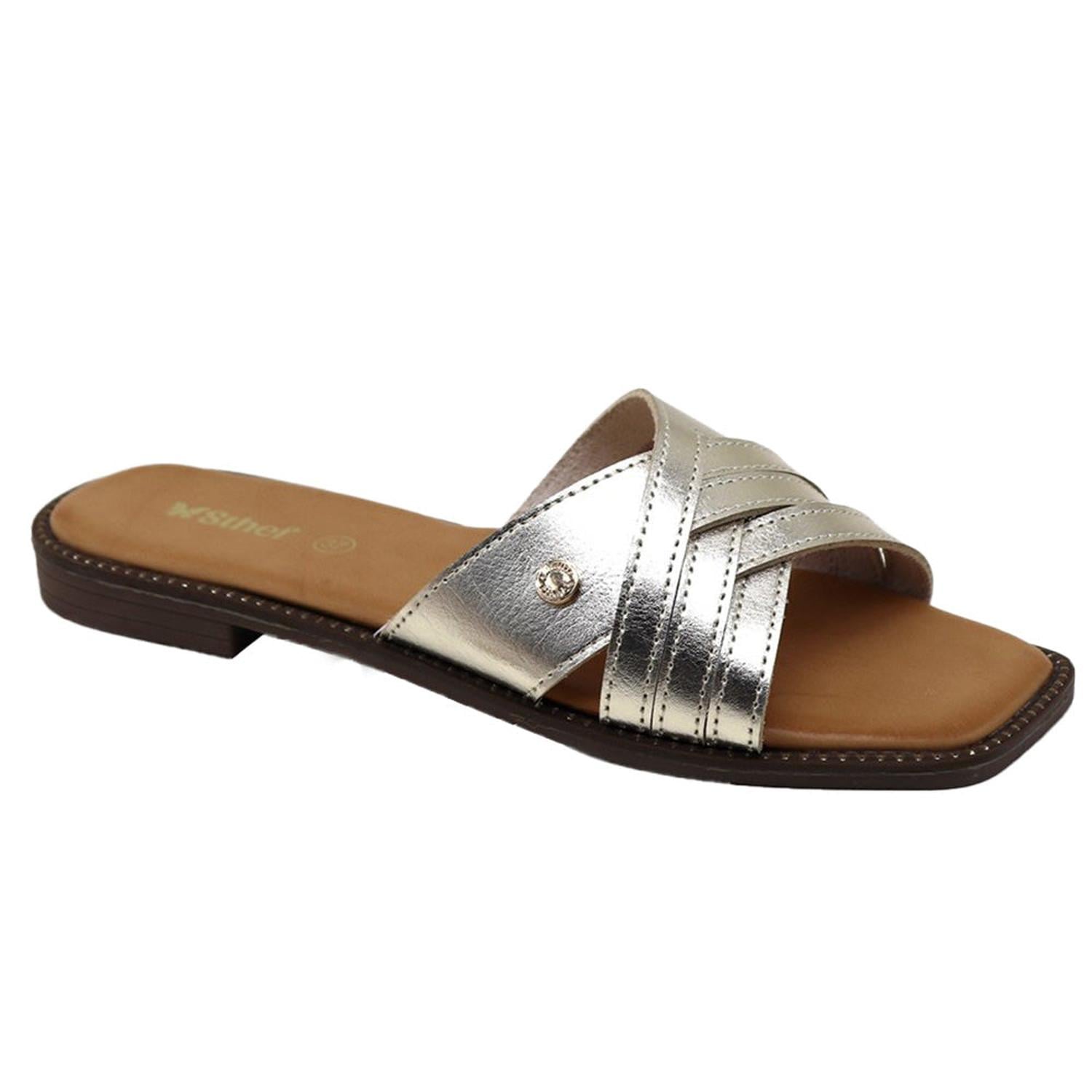 SANDALIA MUJER STHEF CASUAL DORADO 7860 - 1