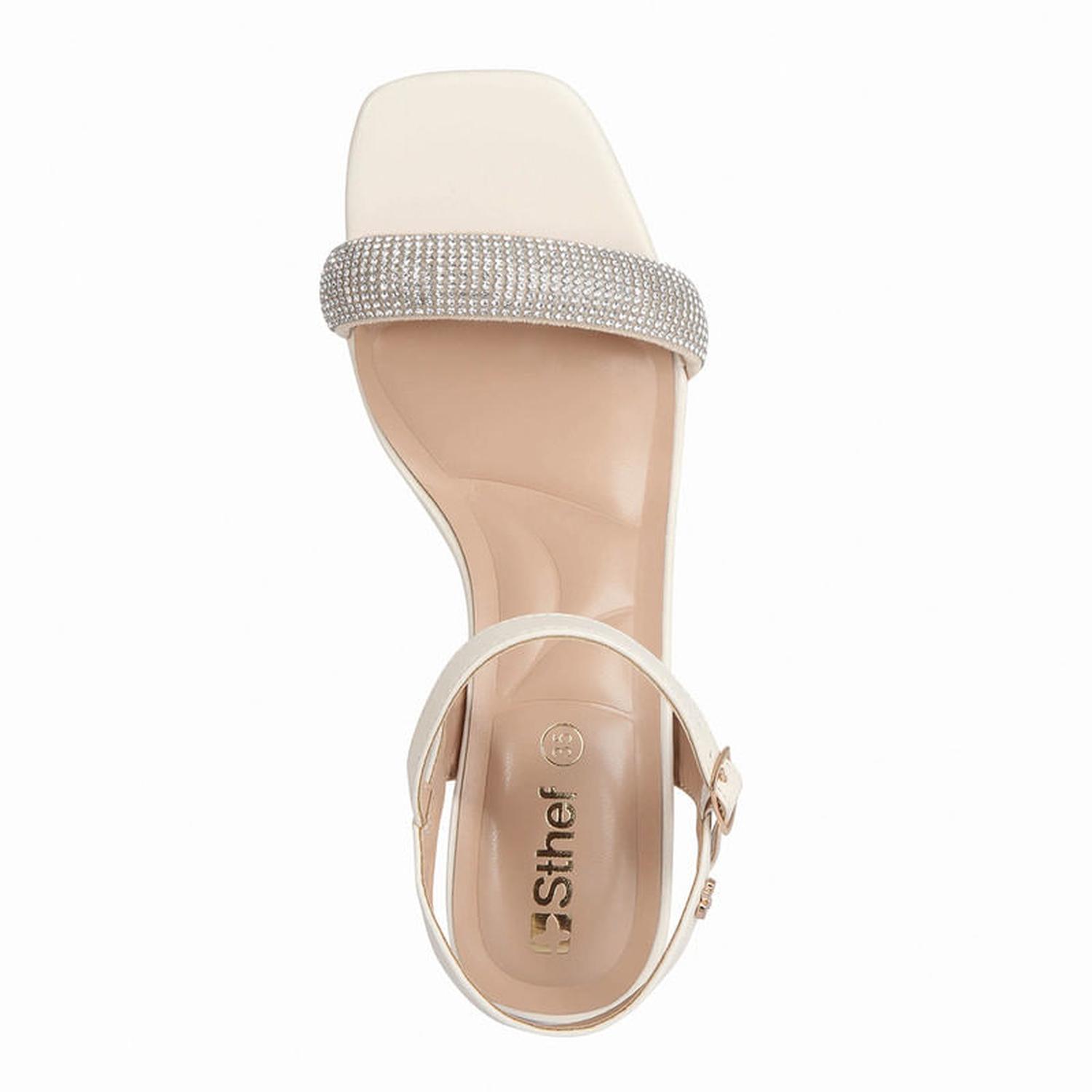 SANDALIA CASUAL MUJER 7799 OFF WHITE-STHEF - 4