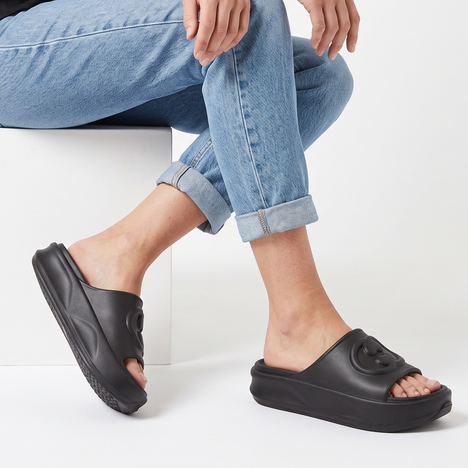 SANDALIA MUJER STHEF CASUAL NEGRO 7886 COLOR NEGRO - 1108414 - 5