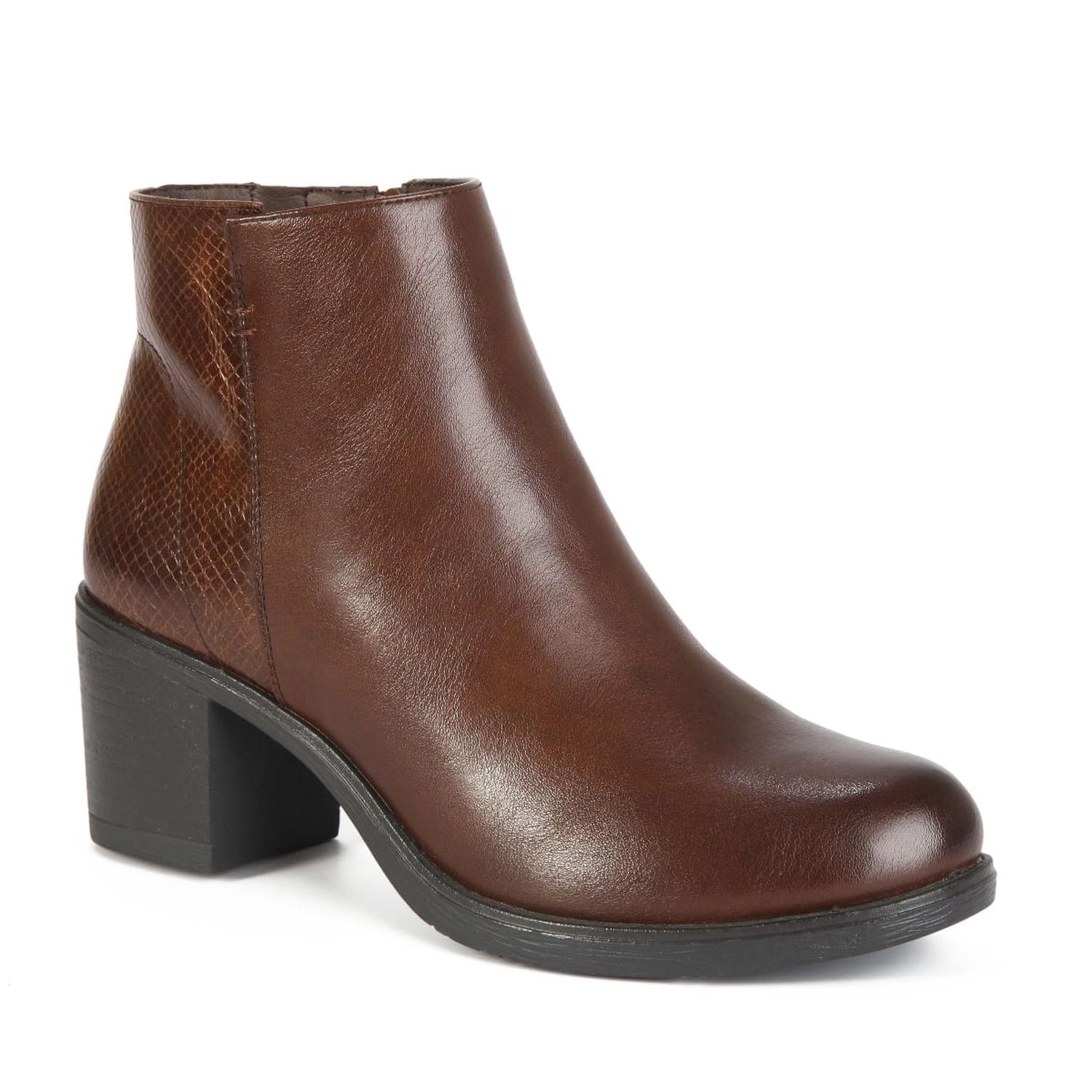 BOTIN CASUAL CON TACO MUJER 7649 MARRON-STHEF - 1