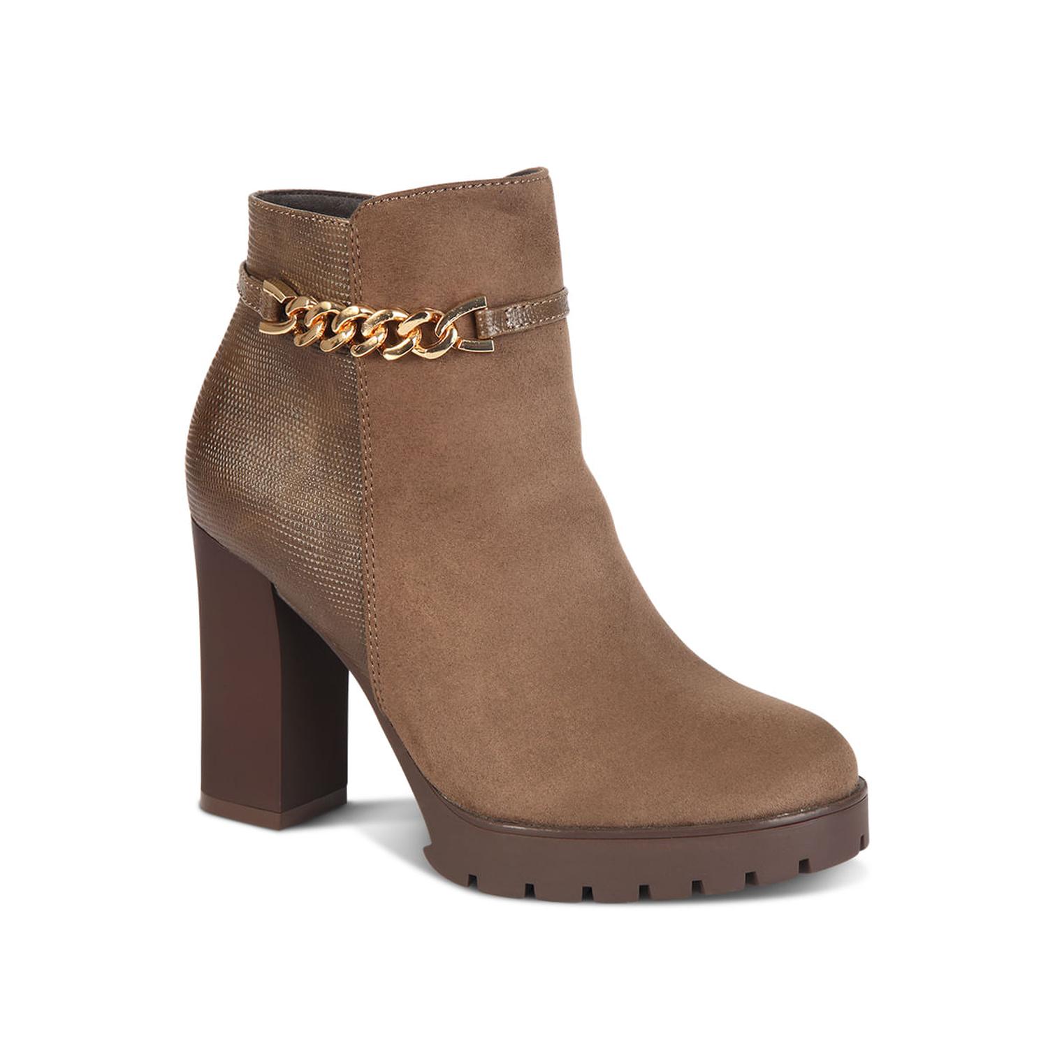 BOTIN CASUAL CON TACO MUJER 7631 TAUPE-STHEF - 1